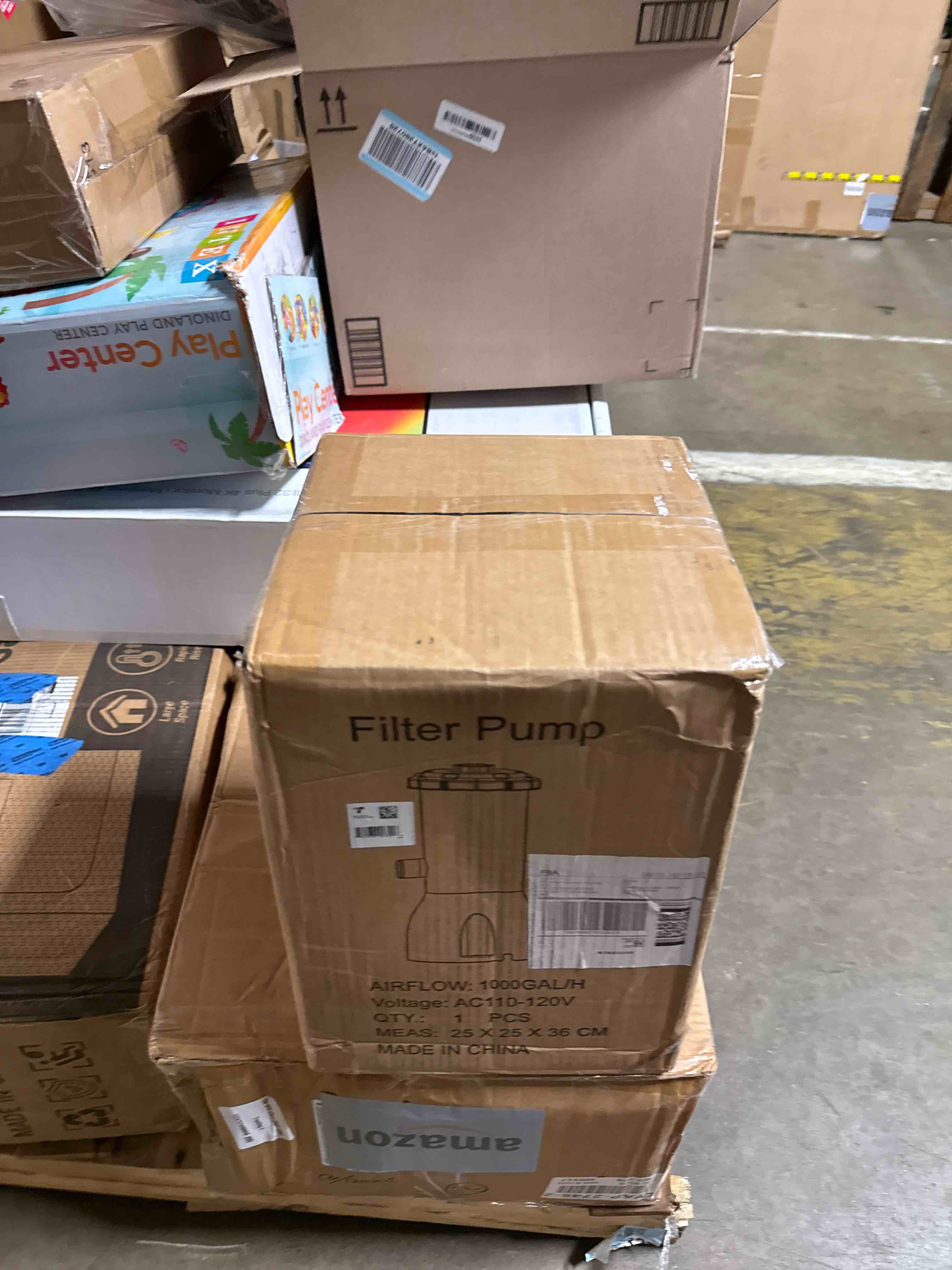 Condition photo showing Good Condition for pro 1000 gph above ground pool filter pump, pool pump with gfci protection plug, powerful cartridge filtration system for clean & clear water,easy installation, complete accessories, blue