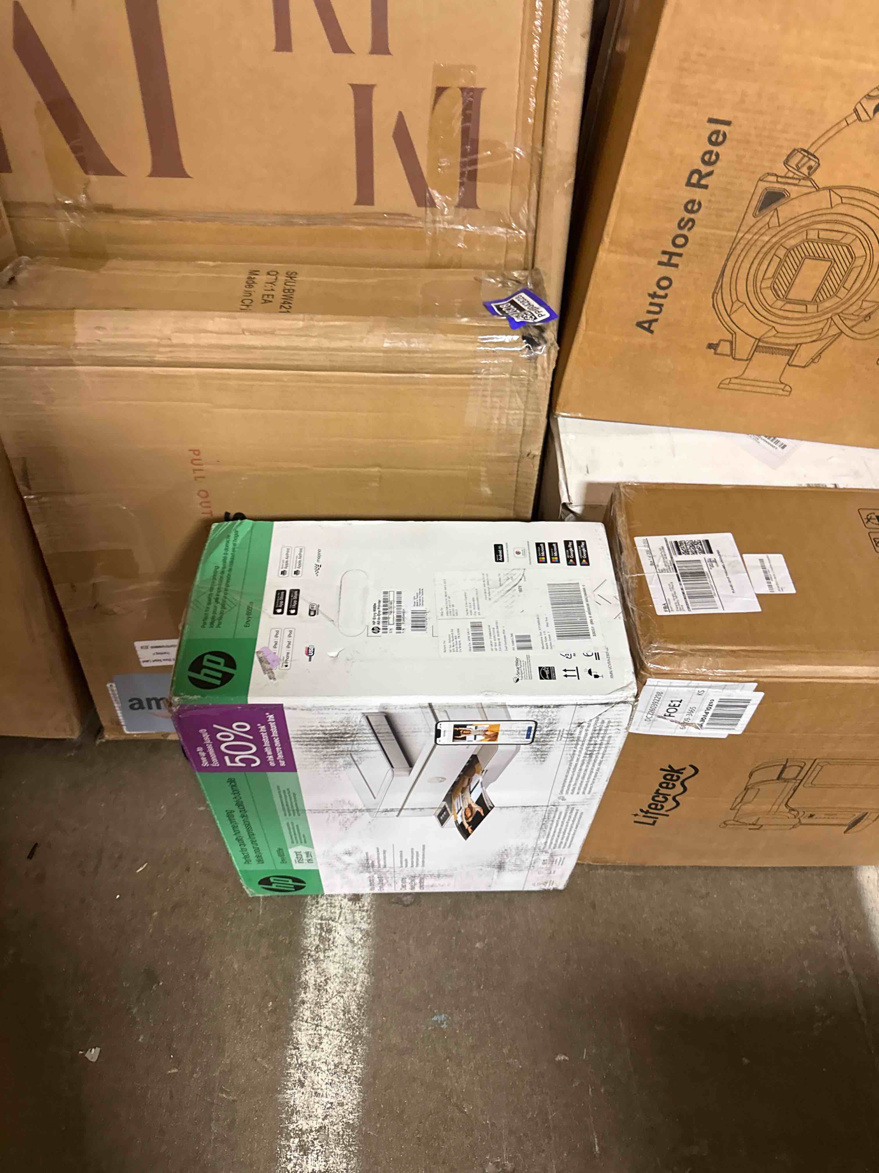Condition photo showing Good Condition for hp envy 6555e wireless all-in-one color inkjet printer, portobello, print, scan, copy, duplex printing best-for-home, 3 month instant ink trial included, ai-enabled (714n5a)