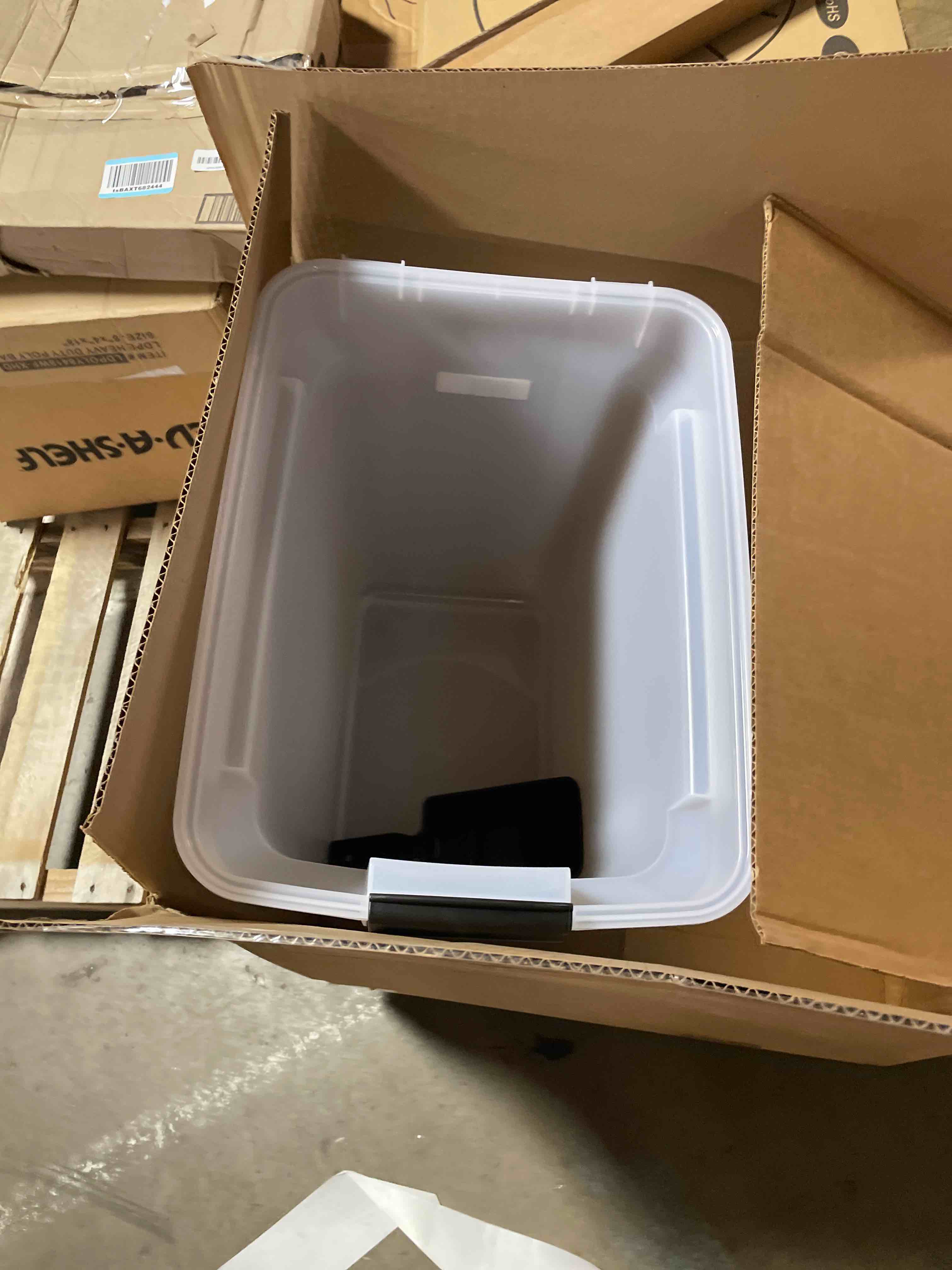 Condition photo showing Good Condition for 30 lbs airtight pet food storage container with scoop dog cat food bin | dog food container airtight;cat food storage bin airtight;apartment pet food storage;