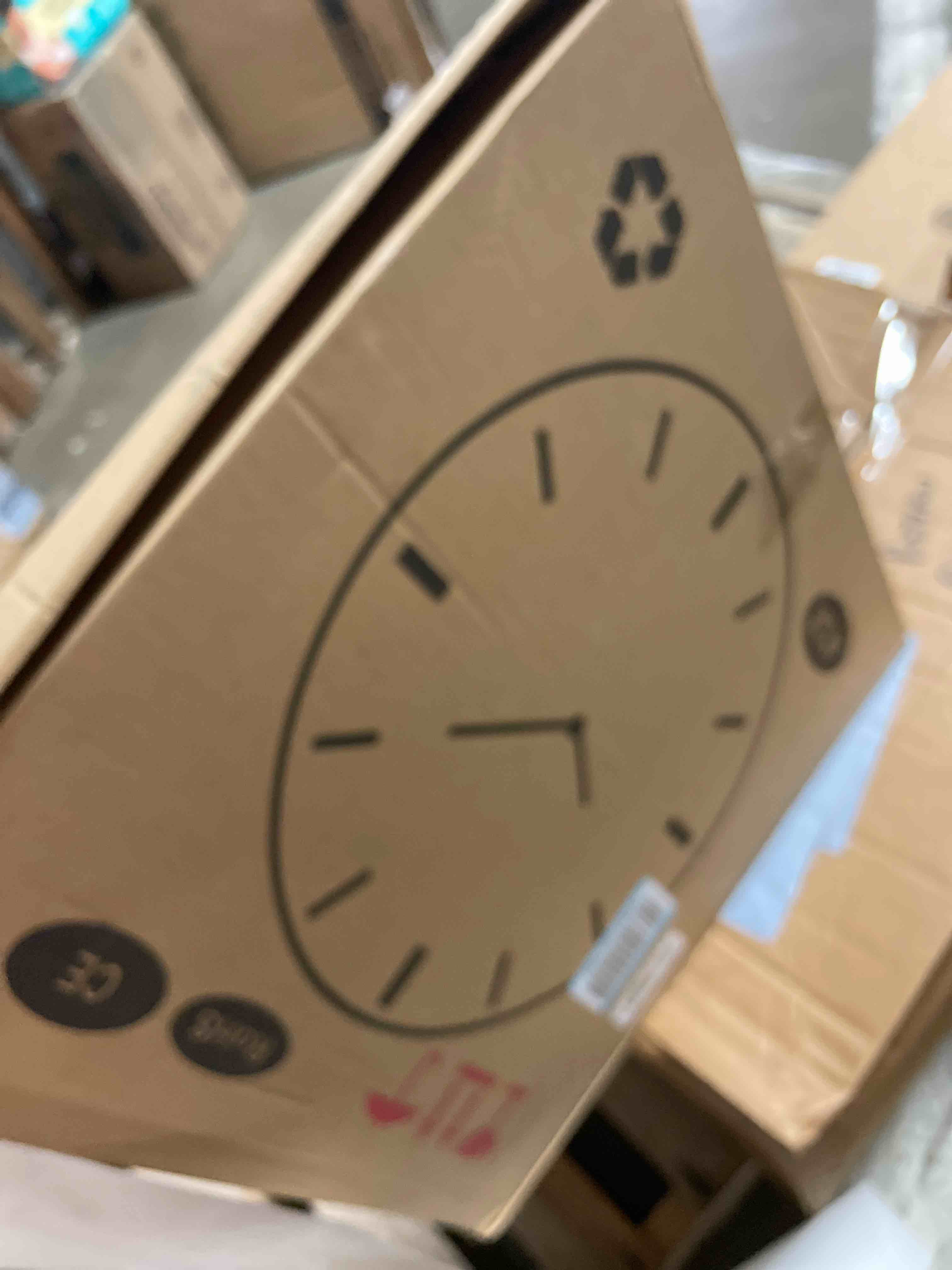 Condition photo showing Good Condition for 18 in large outdoor clock – black metal outdoor wall clock for patio/pool area – farmhouse decorative outdoor clocks sient battery operated – vintage industrial outside clock for garden, backyard black arabic 18 inch
