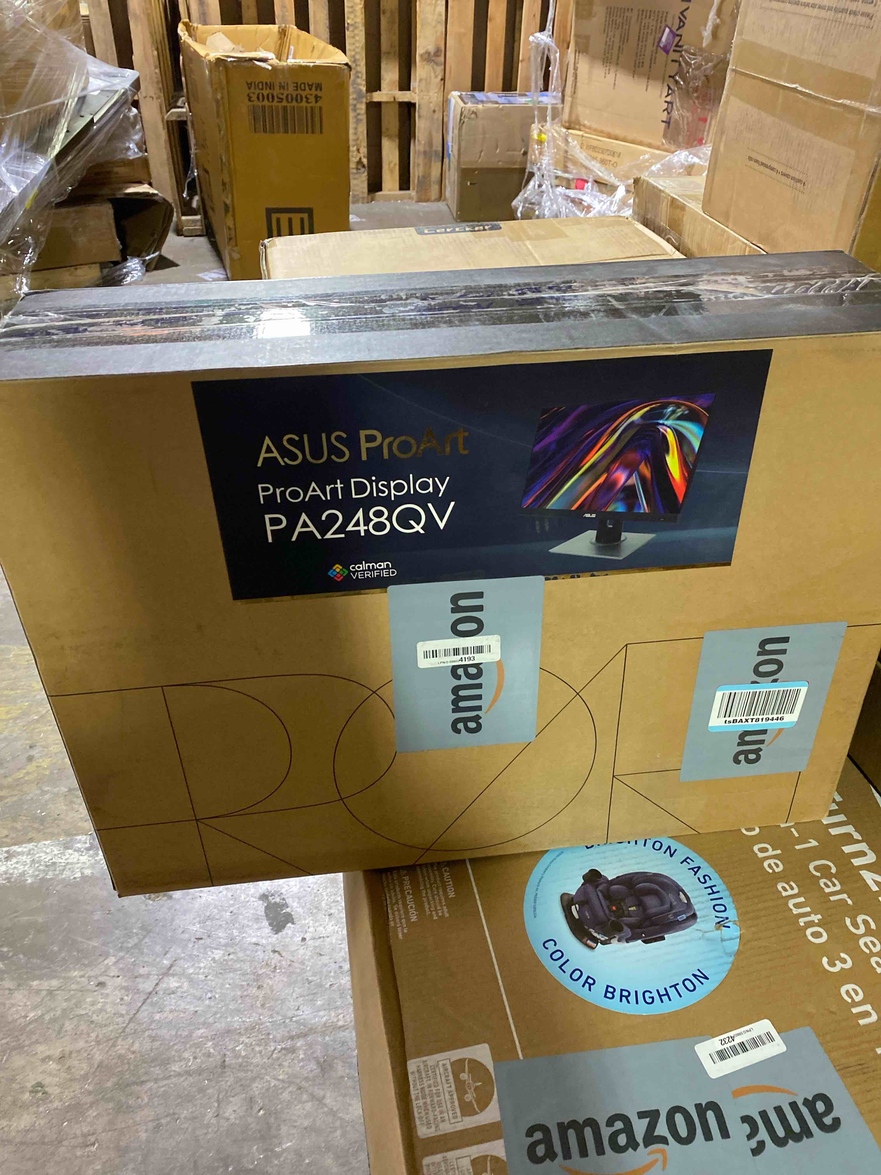 Condition photo showing New/Like New for asus proart 24" monitor - wuxga (1920 x 1200), 16:10 monitor, 100% srgb/rec.709 ?e < 2, ips, displayport, hdmi, calman verified, anti-glare, tilt, pivot, swivel, height adjustable - pa248qv 24.1" 16:10 dp 100% srgb