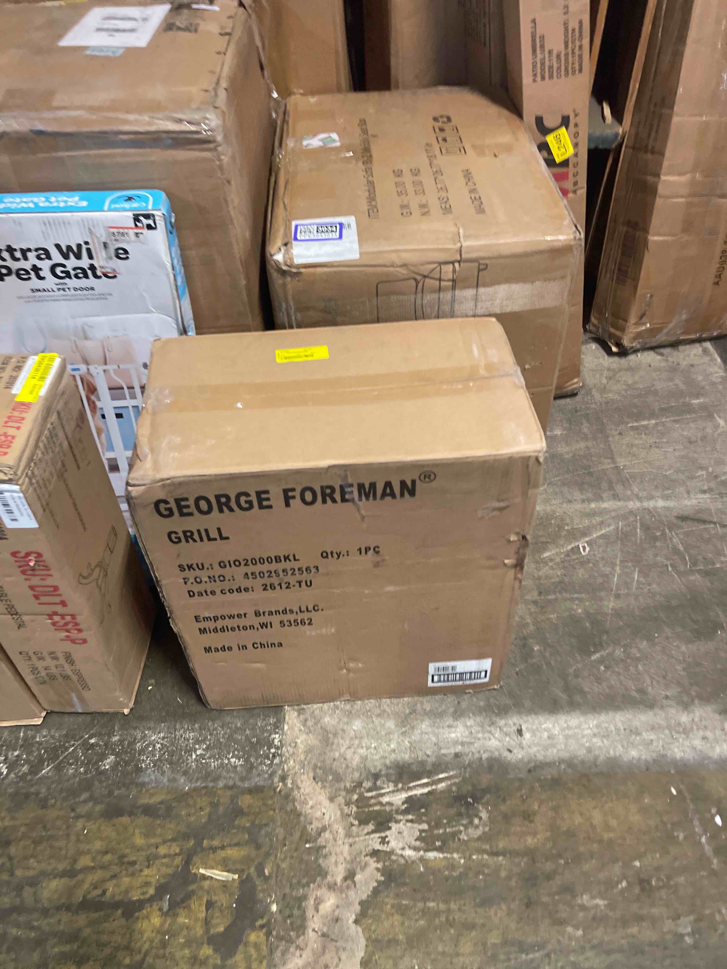 Condition photo showing New/Like New for george foreman® contact submersible™ grill, 5-serving grill - adjustable temperature control, black plates, wash the entire grill 5-serving black/grey
