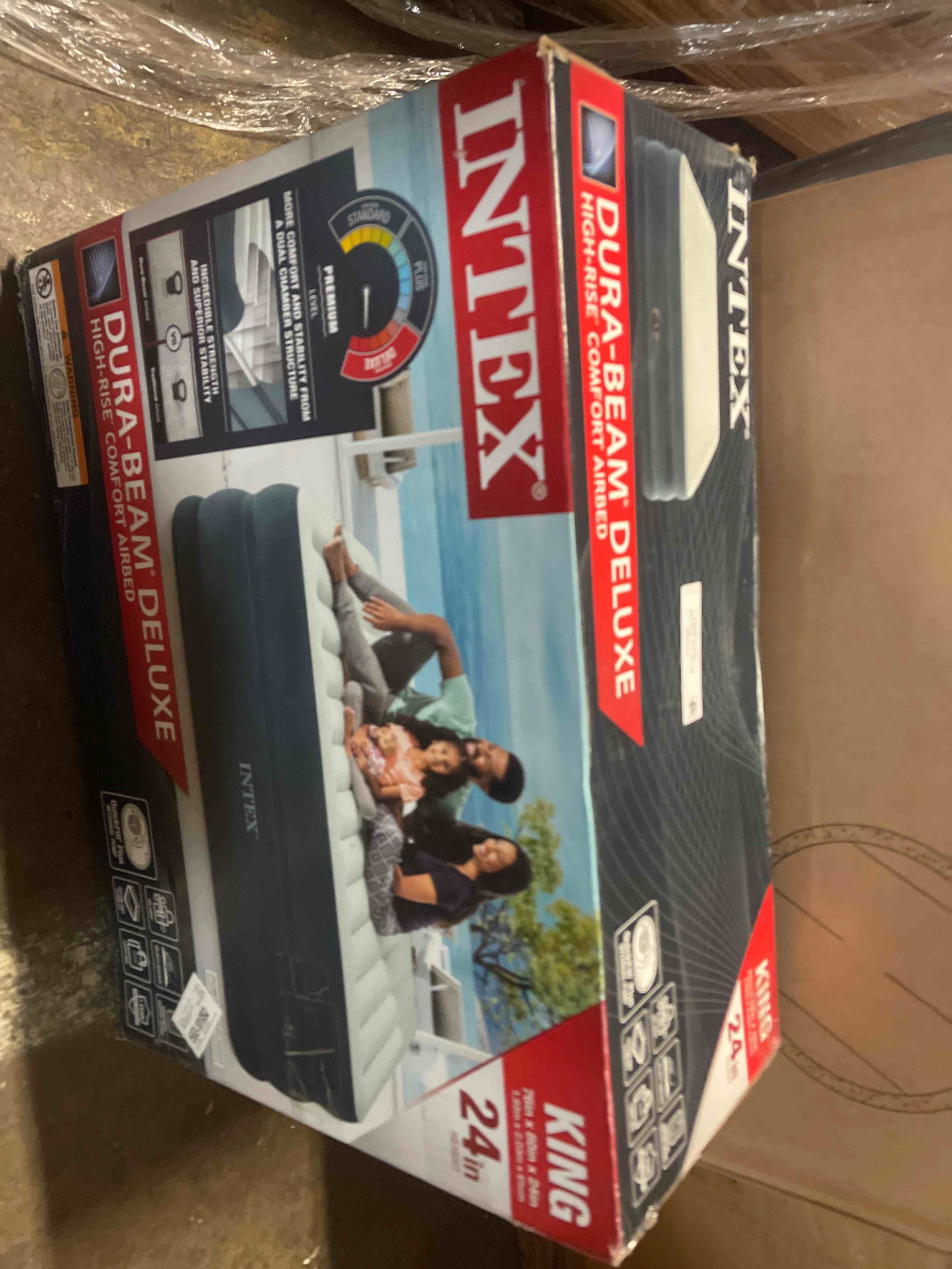 Condition photo showing New/Like New for 24" dream lux pillow-top dura-beam airbed mattress with internal pump, king