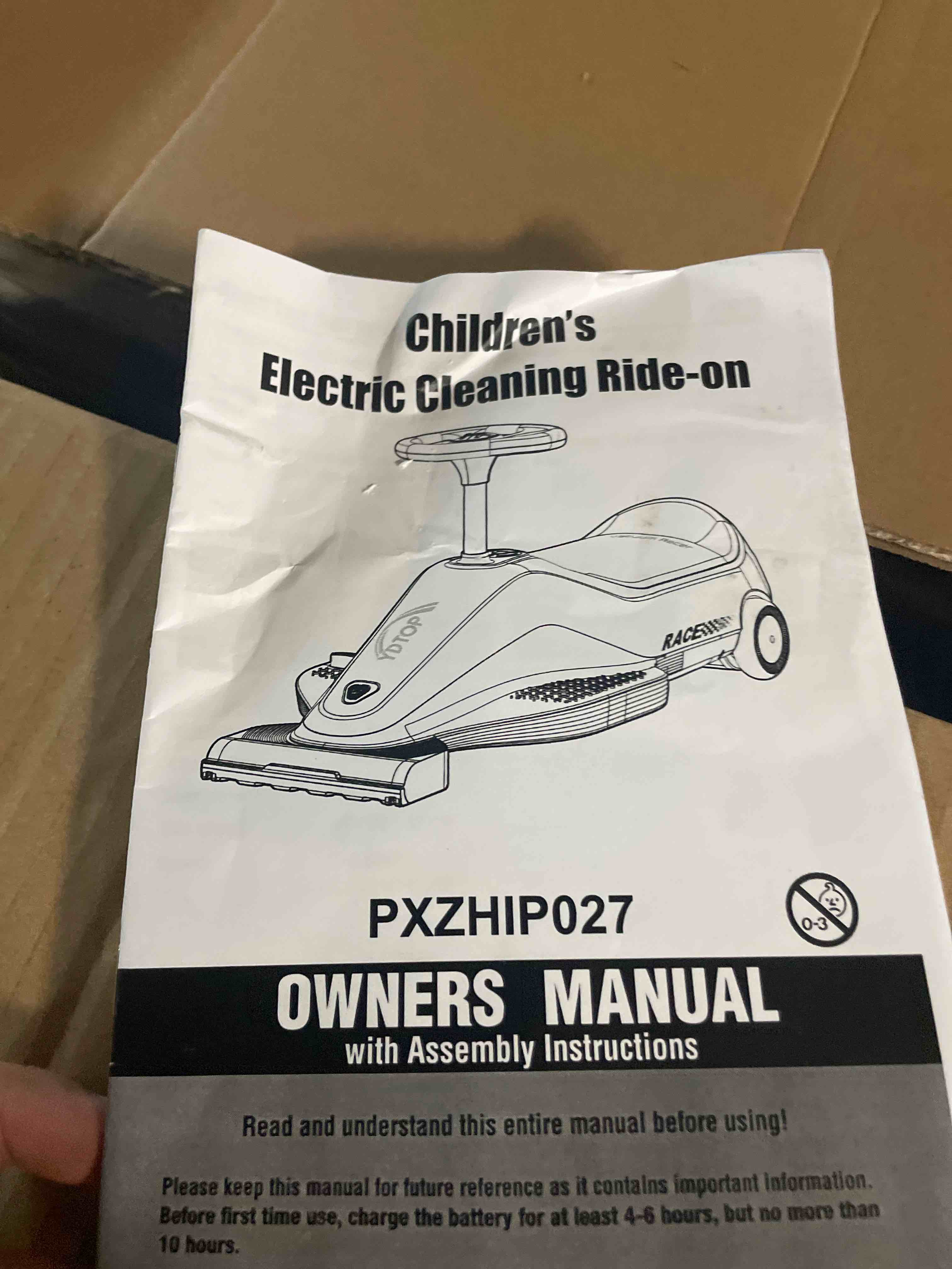Condition photo showing New/Like New for 12v kids vacuum ride on car: real 13kpa suction picks up pet hair, crumbs & dust, 2-speed electric go kart for kids, quick 5-min setup,gift for ages 3+