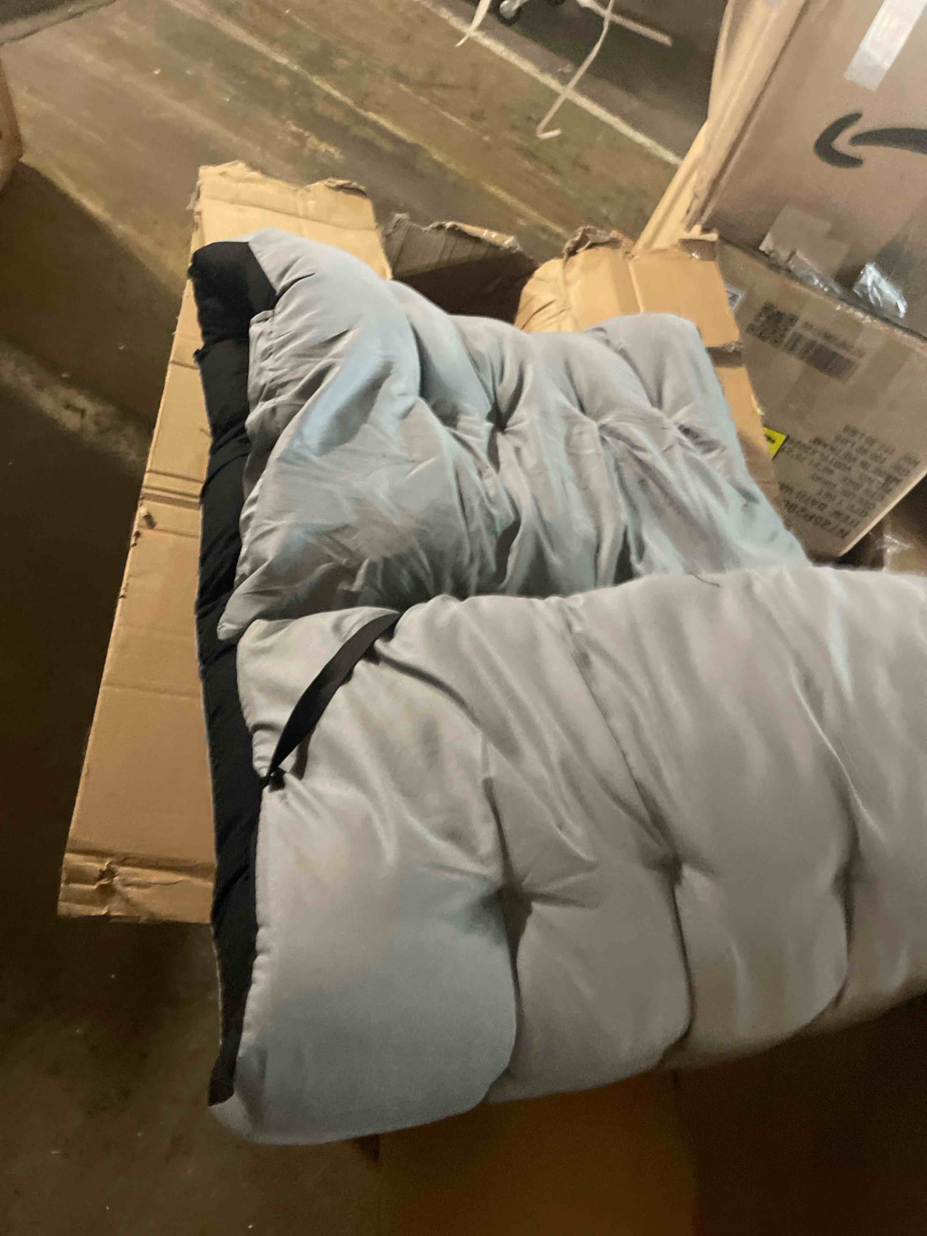 Condition photo showing New/Like New for habutway camping cot, portable camping cot for adult, 28" wide sleeping cot max load 600lbs with thick mattress and carry bag, portable camping bed for outdoor camping/office, home nap 1 grey