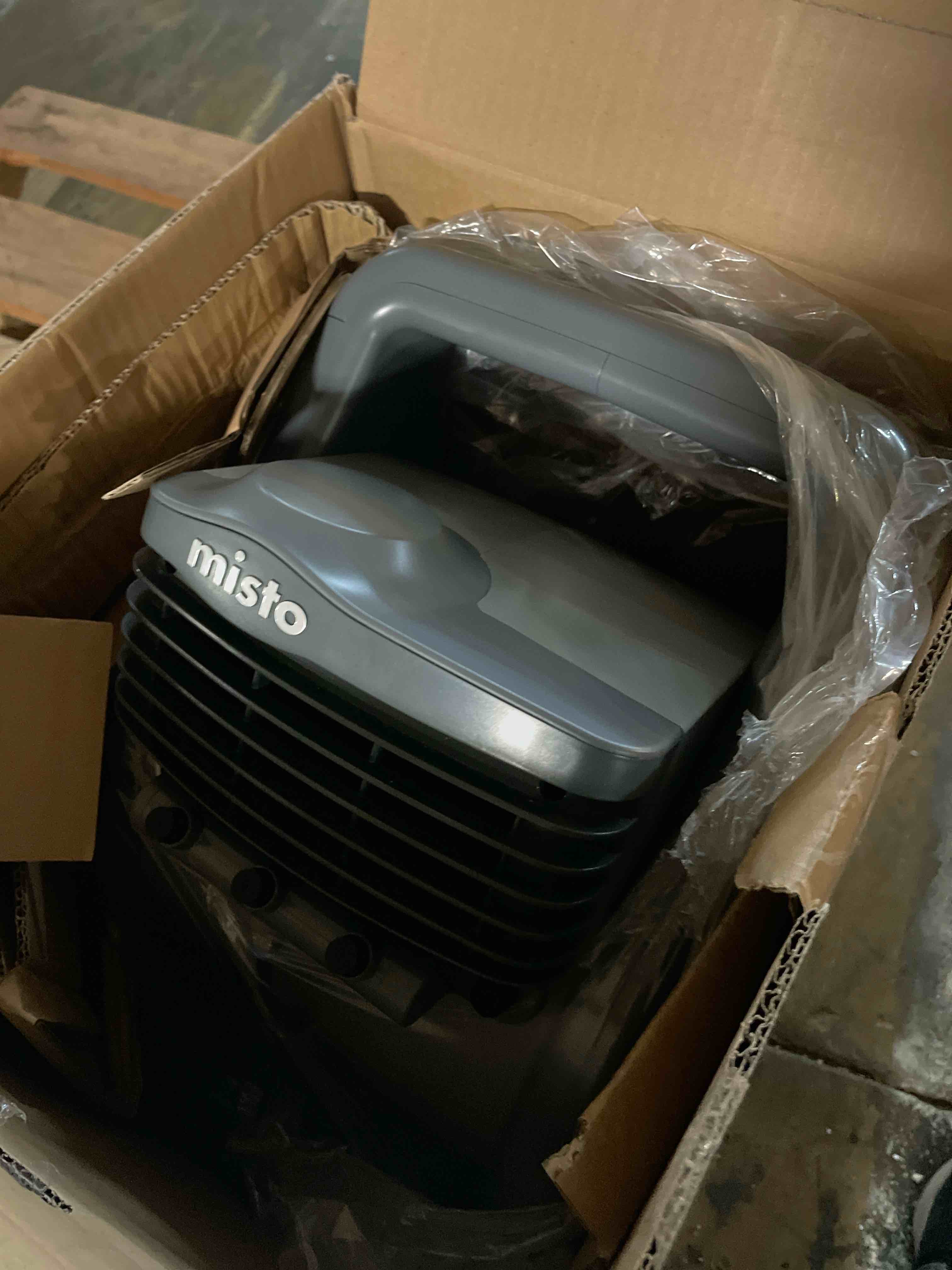 Condition photo showing Good Condition for lasko misto outdoor misting blower fan, ideal for sports, camping, decks & patios, 3 speeds, 15", black, 7050