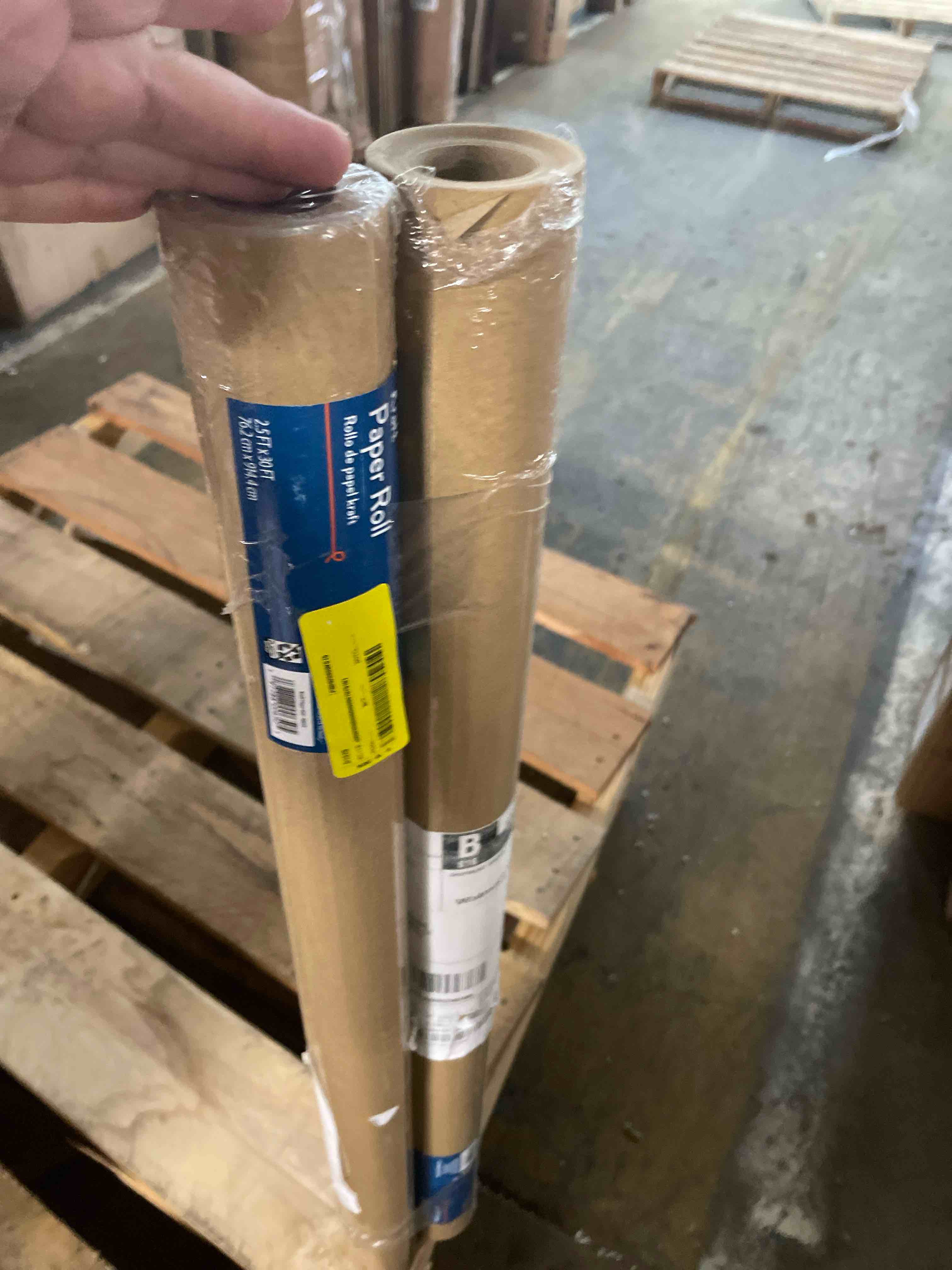 Condition photo showing New/Like New for 5" x 48" made in usa kraft paper mailing tube, 2 tubes, 4 caps | usps approved cardboard tube for shipping and storing posters, prints, artwork, and documents