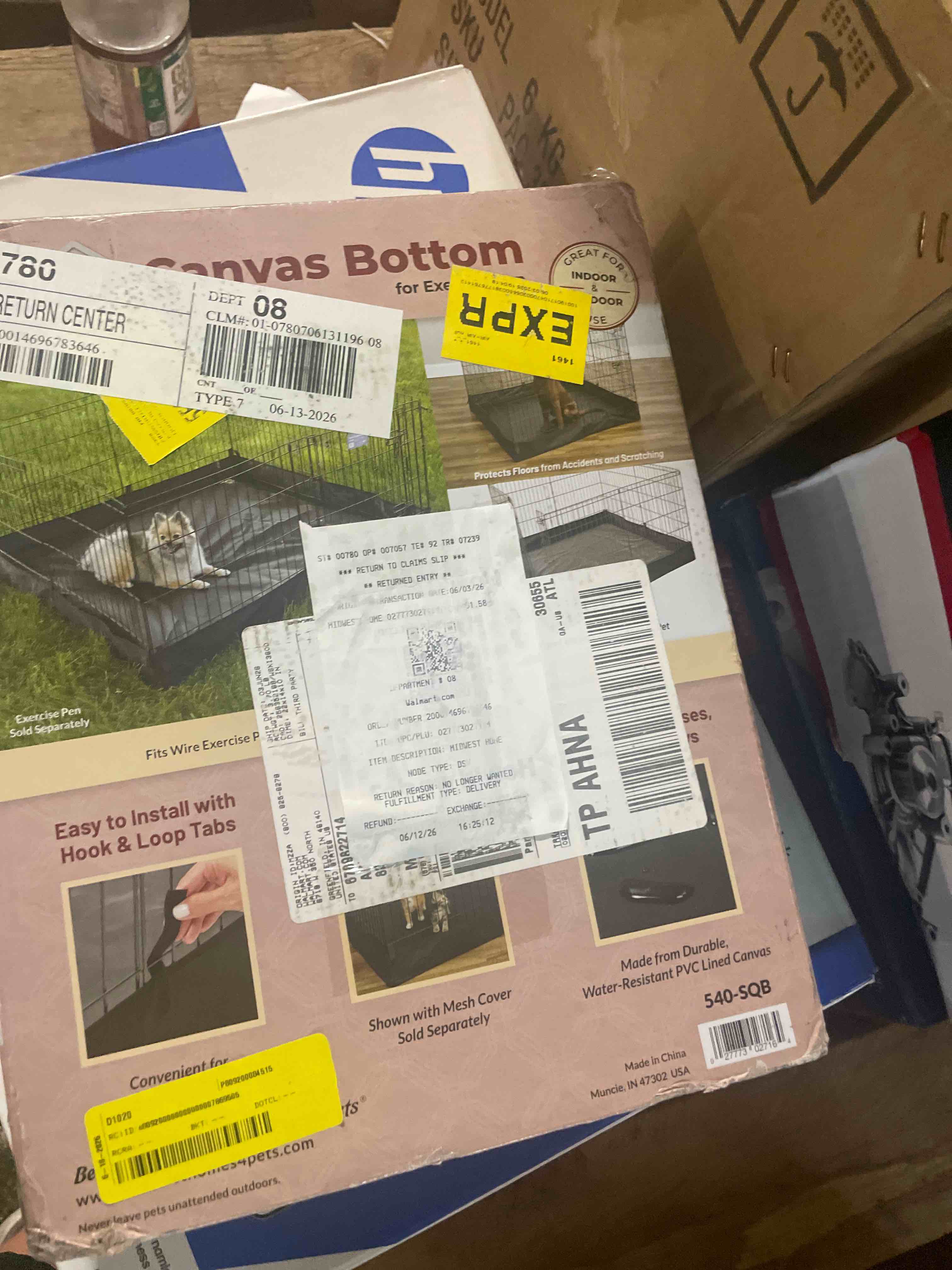 Condition photo showing New/Like New for midwest homes for pets square exercise pen fabric mesh bottom, 22.05"l x 9.85"w x 9.85"h
