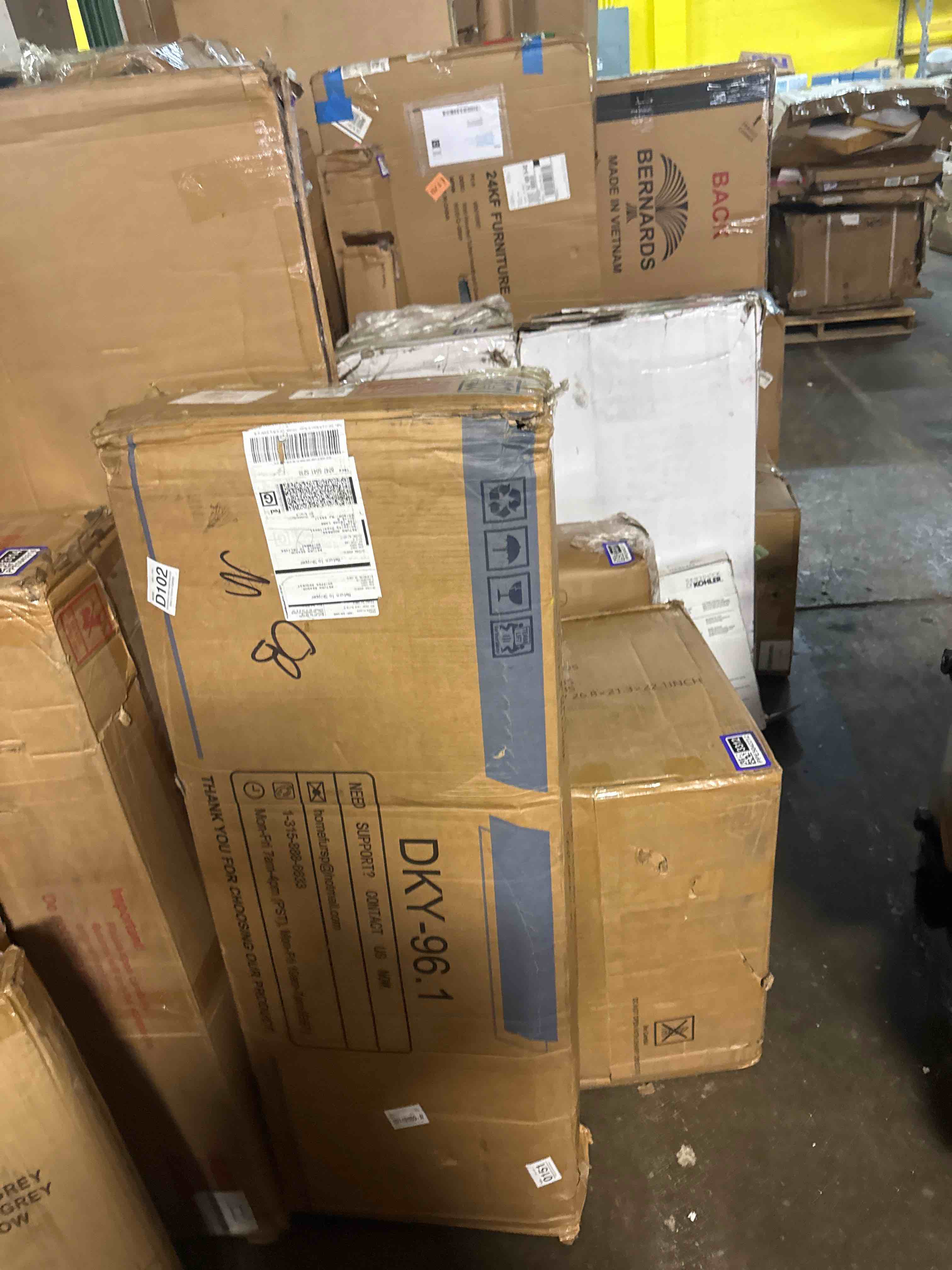 Condition photo showing Good Condition for freestanding 2ft closet system with 3 wood drawers, 24" closet organizer system with hanging rod & shelves, walk-in closet systems for small closet, white oak (24"l*15"w*80"h)