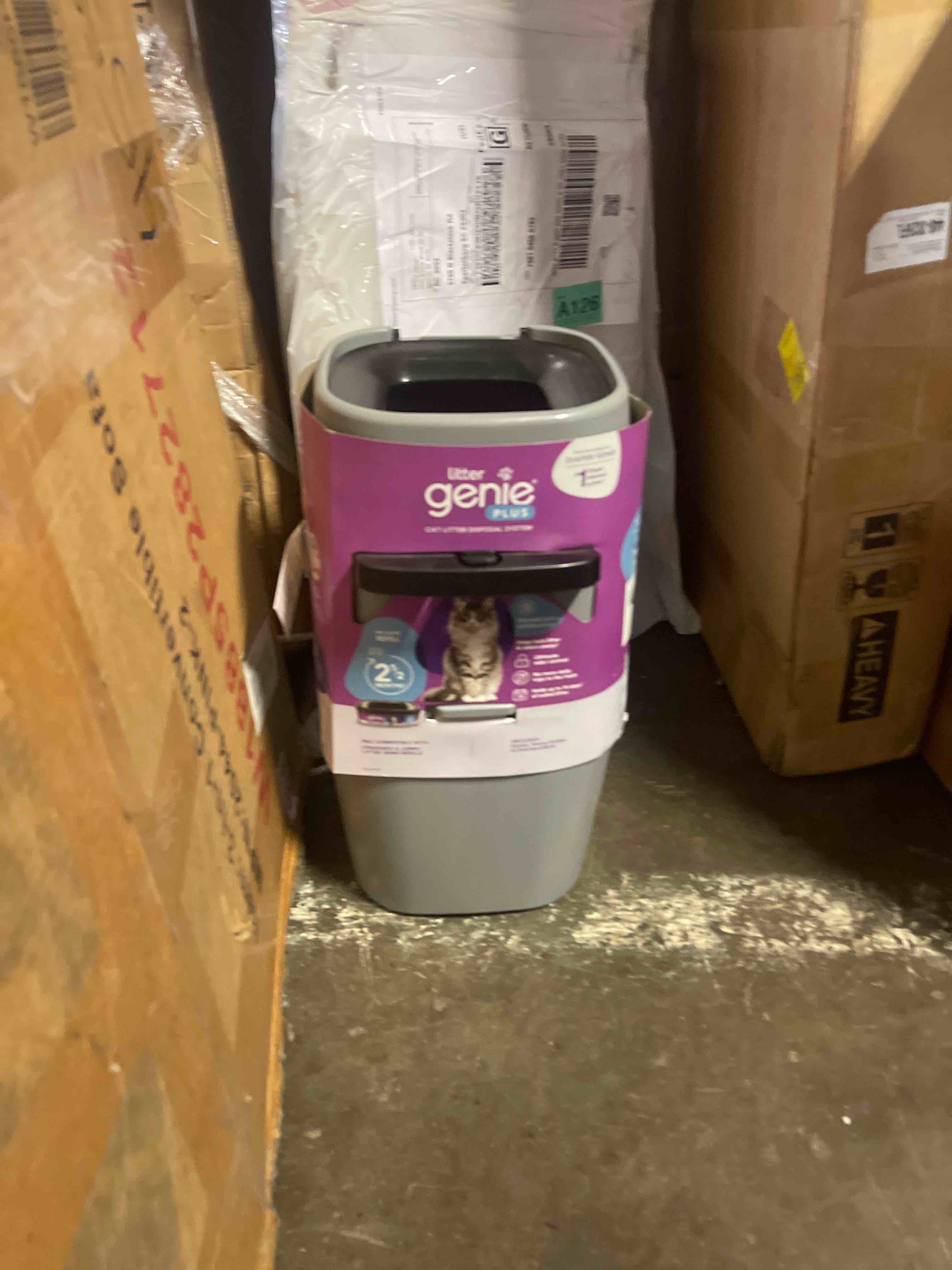 Condition photo showing New/Like New for litter genie plus cat litter disposal system for ultimate odor control, silver