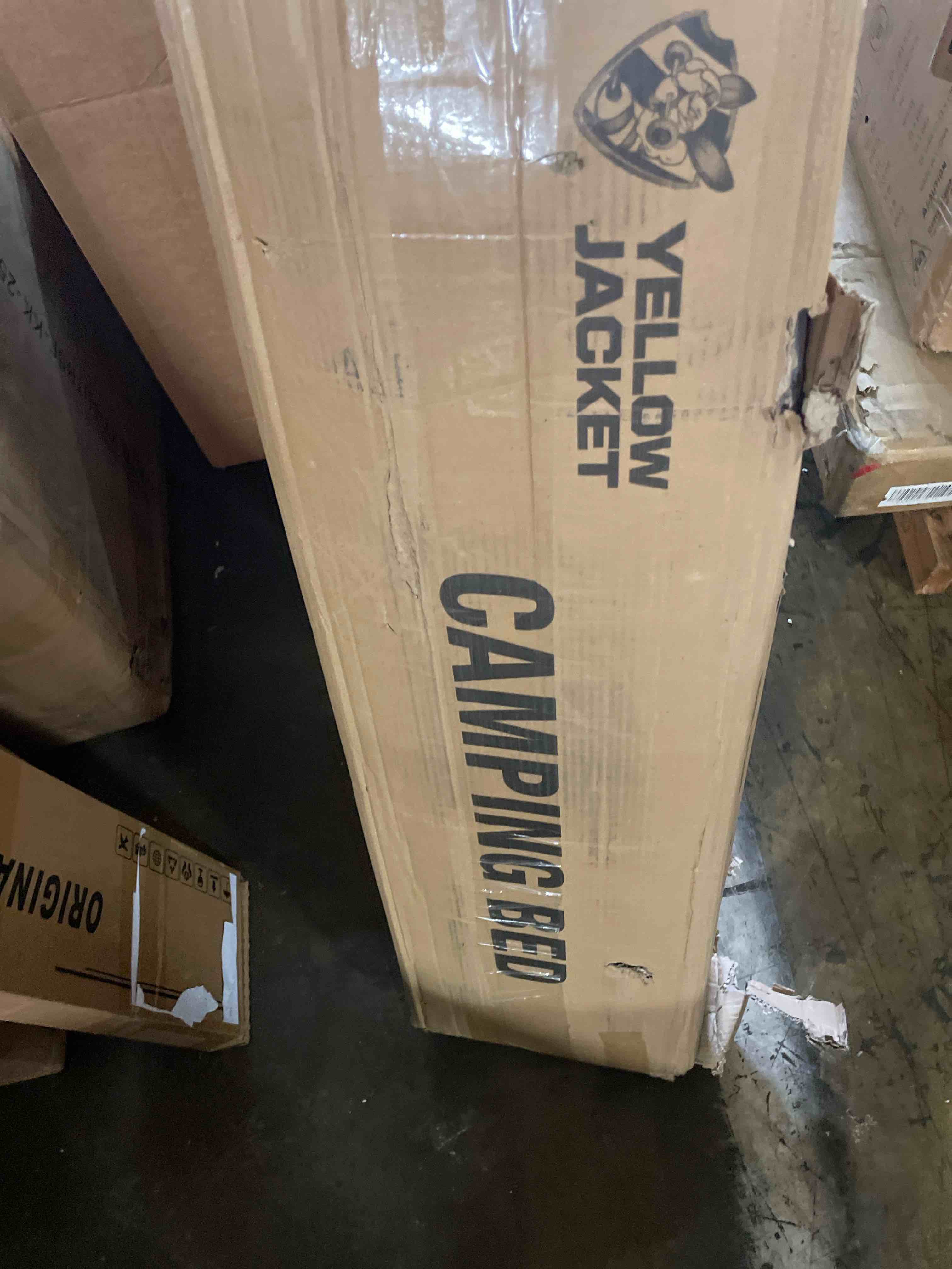 Condition photo showing New/Like New for yellow jacket folding camping cot for adults,600lbs max load,28" wide sleeping cot with removable thick mattress portable foldable camping bed with carry bag for camp,home,office,travel,blue