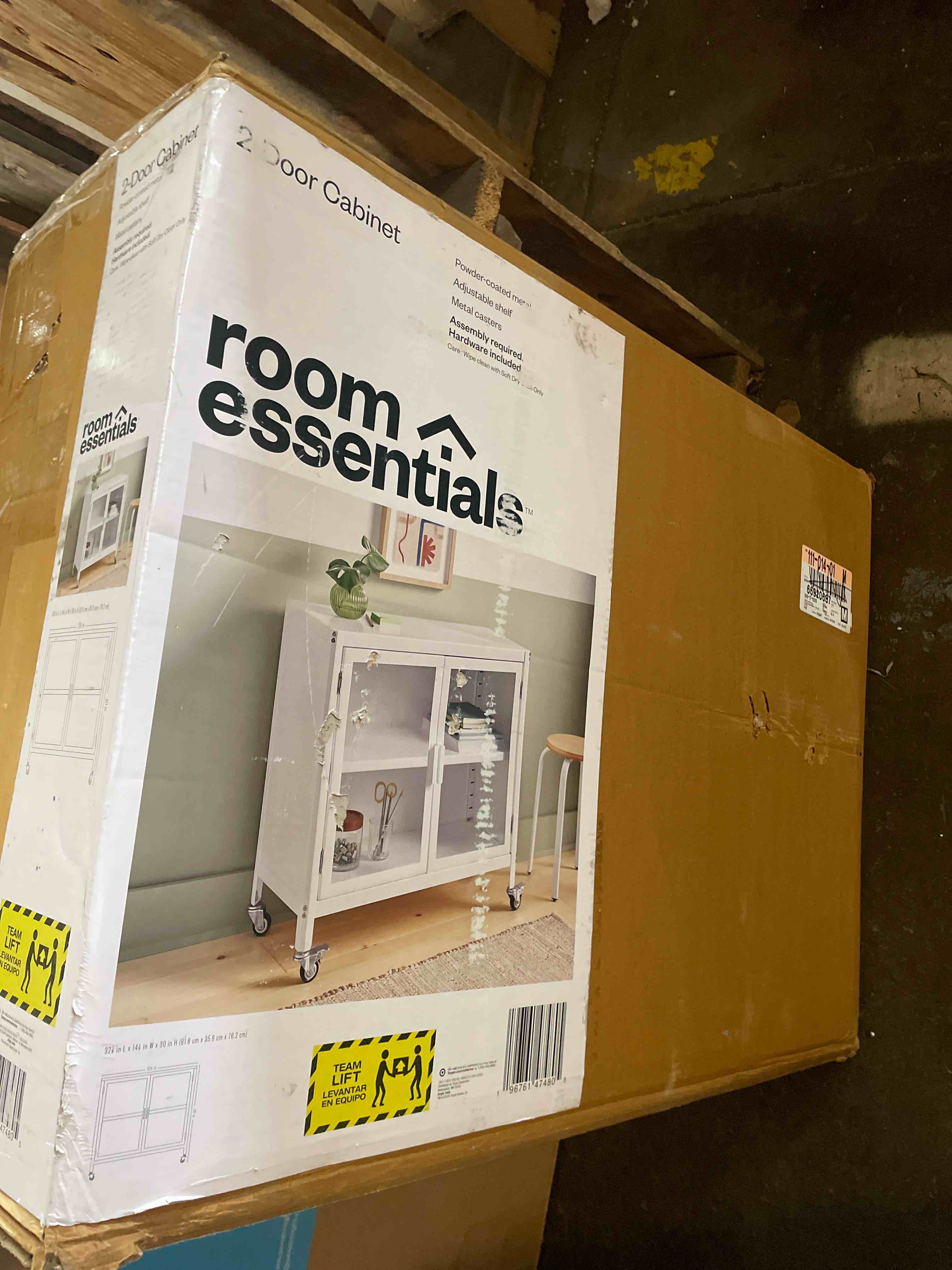 Condition photo showing New/Like New for 2 door metal rolling locker storage cabinet chalk white - room essentials™