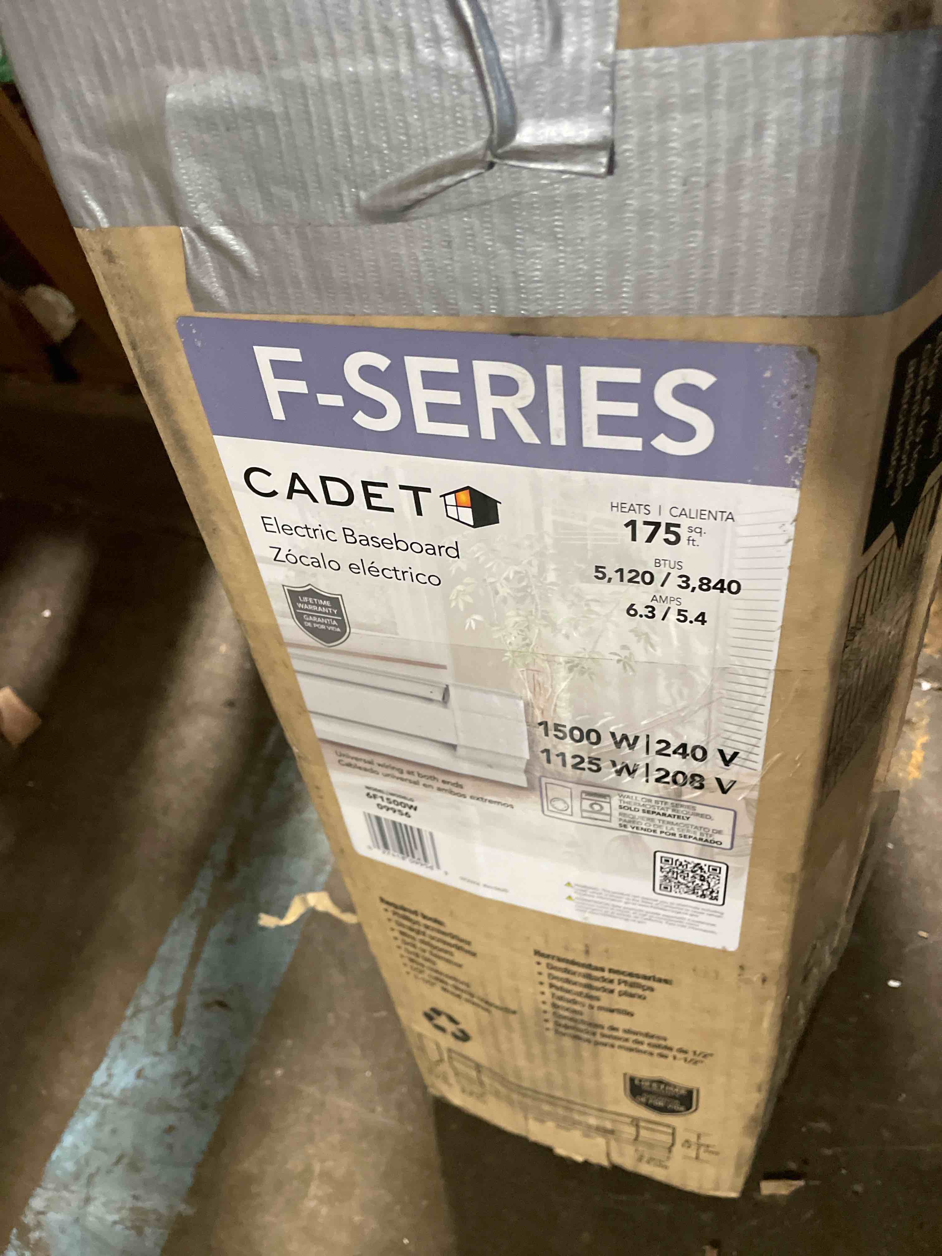 Condition photo showing Good Condition for cadet f series 6-foot electric baseboard heater  white