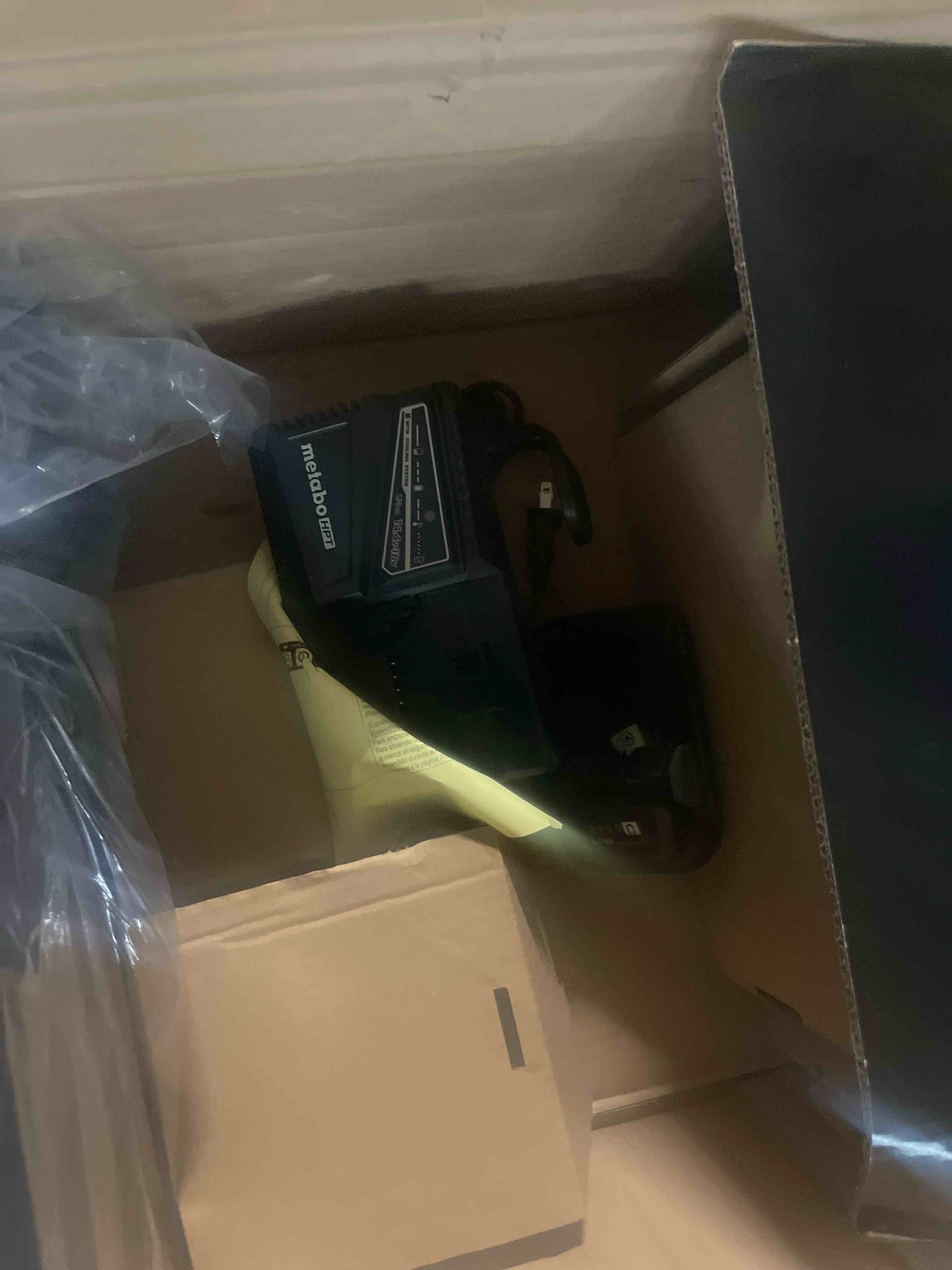 Condition photo showing Good Condition for (bag-battery-charger only!!!see pics!)metabo hpt 18v multivolt brushless cordless stapler kit, 18 gauge 1/4" compact narrow crown stapler with power tool 2.0ah li-ion battery, drives 1/2" to 1-1/2" staples, n1804da n1804da only