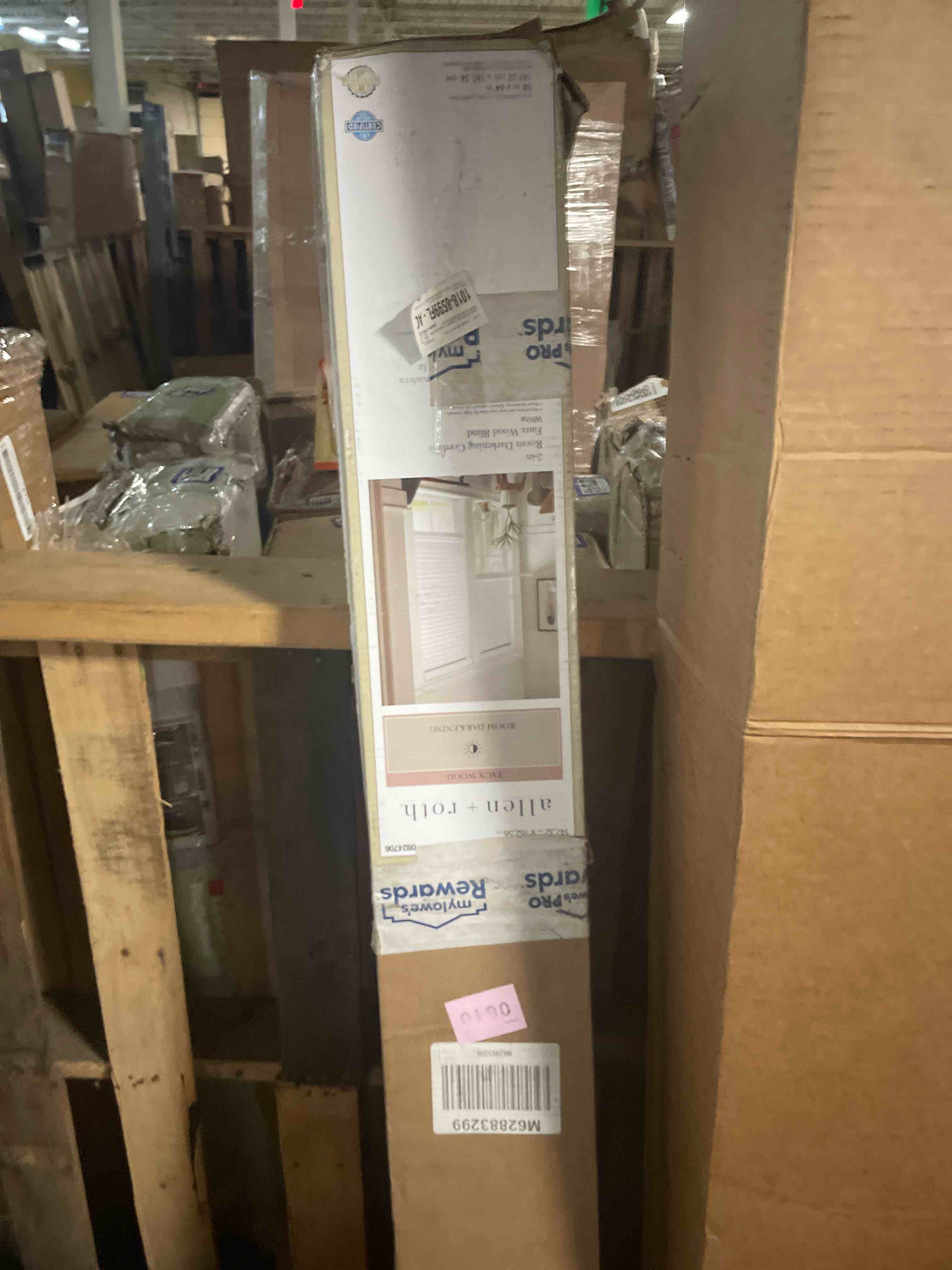 Condition photo showing New/Like New for dez furnishings cordless 1" light filtering cellular shade, 58"w x 64"h, white
