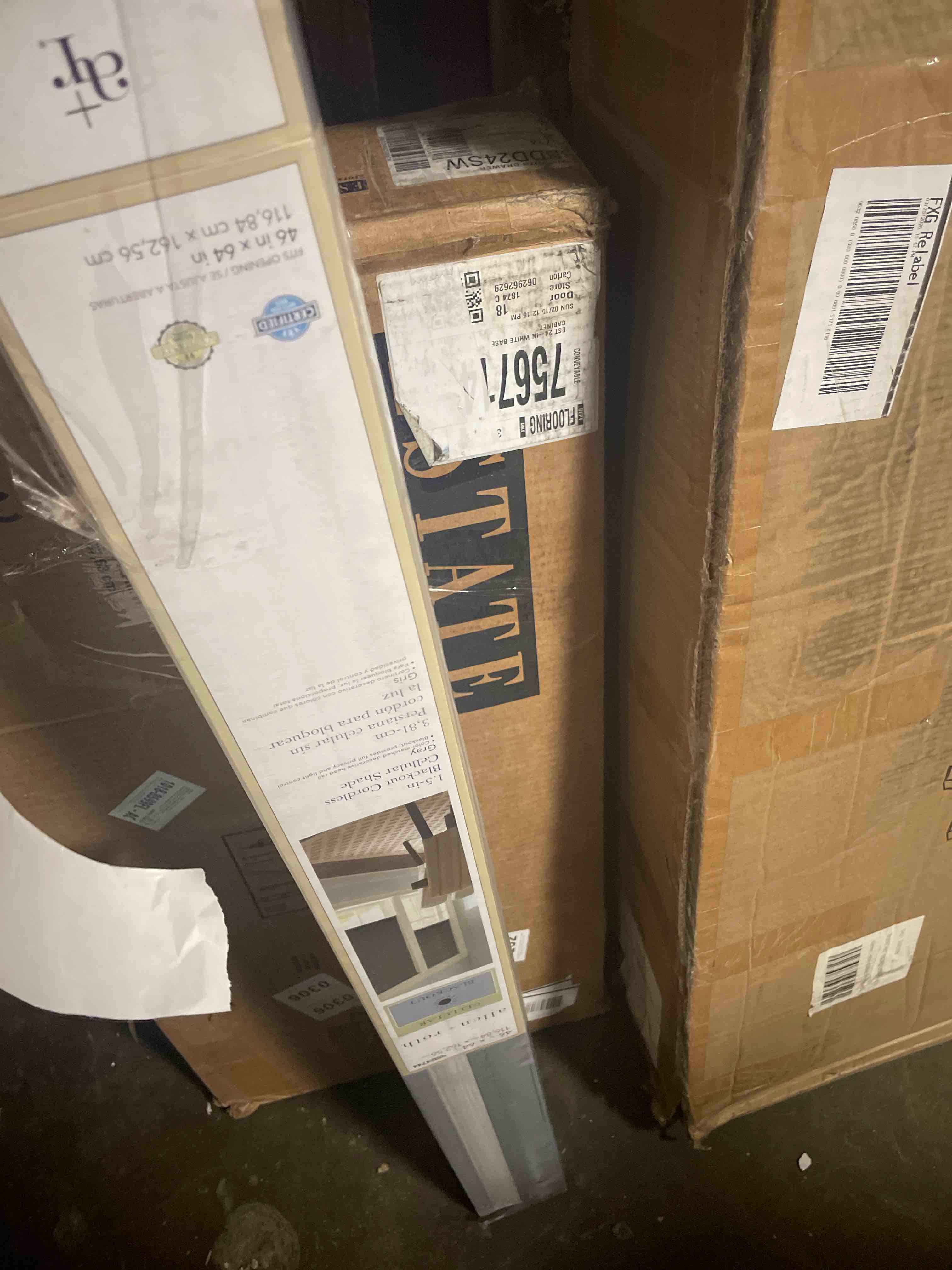 Condition photo showing New/Like New for allen + roth 46-in x 64-in gray blackout cordless cellular shade