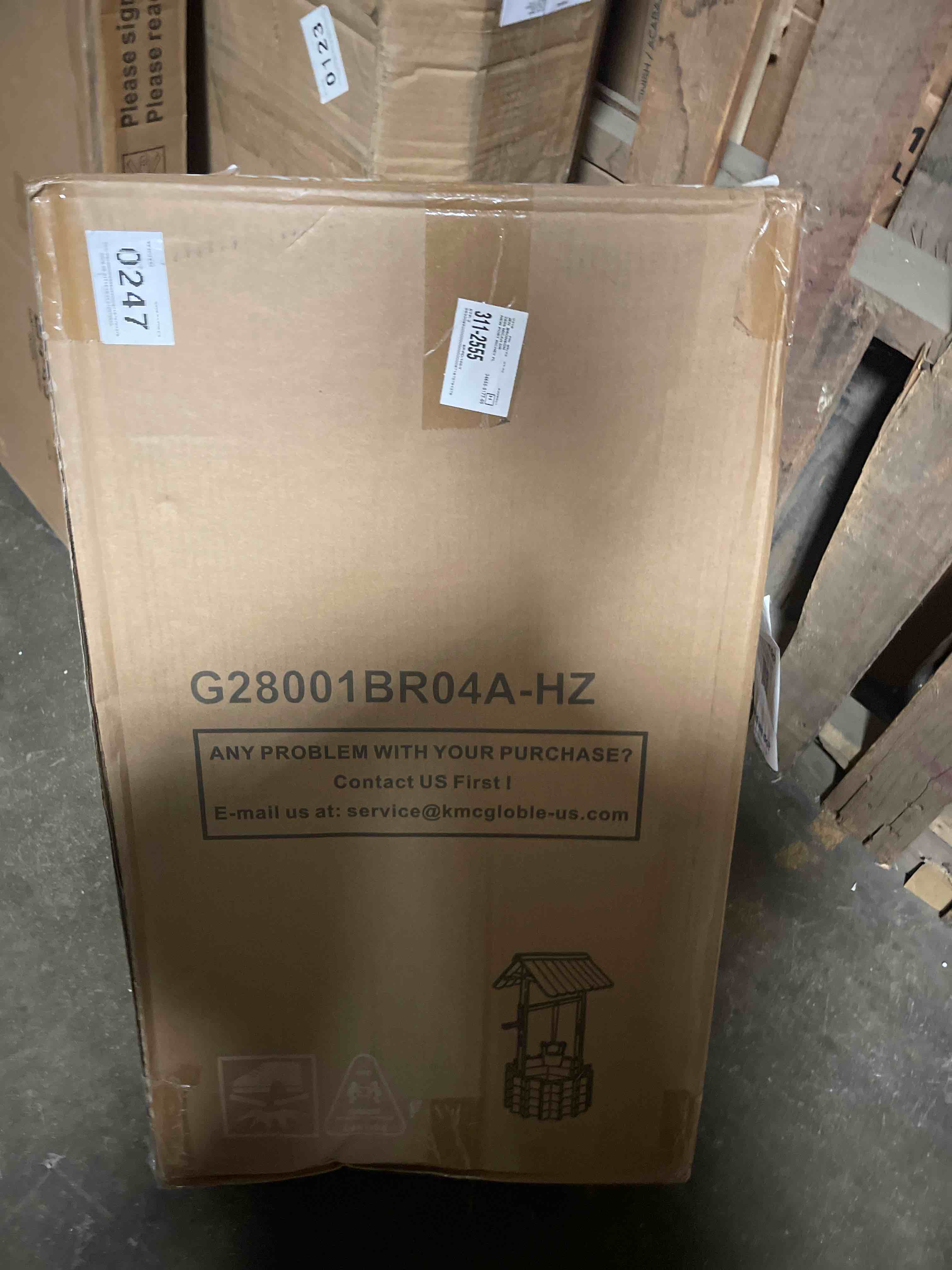 Condition photo showing New/Like New for udpatio wishing wells for yard, large wooden wishing well planter for outdoors, upgrade wishing well with 4 reinforced rod & hanging bucket for garden patio lawn backyard home decor