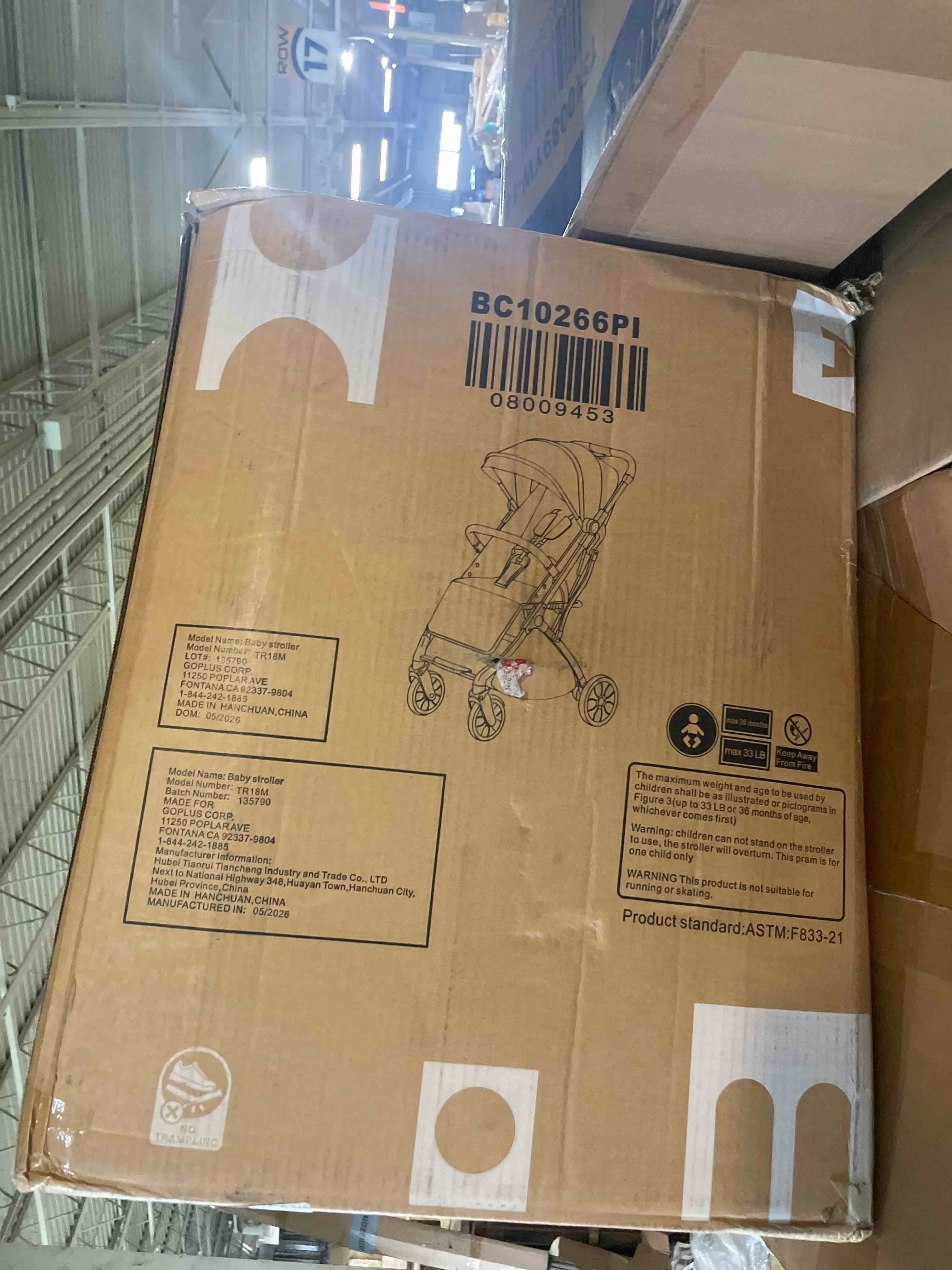 Condition photo showing New/Like New for costway lightweight one-hand folding extendable baby stroller