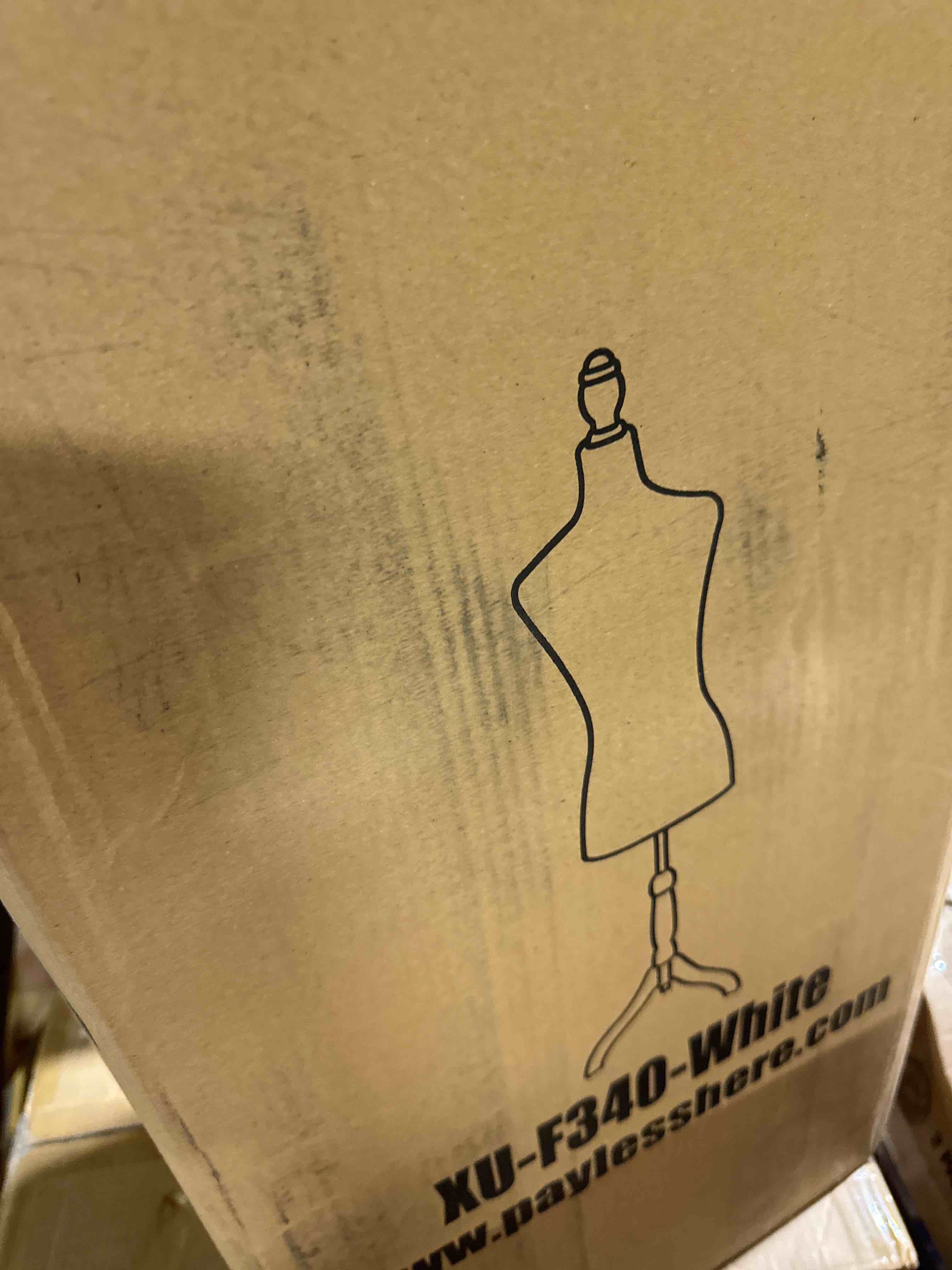 Condition photo showing New/Like New for bonnlo female dress form pinnable mannequin body torso with wooden tripod base stand (white, 6)