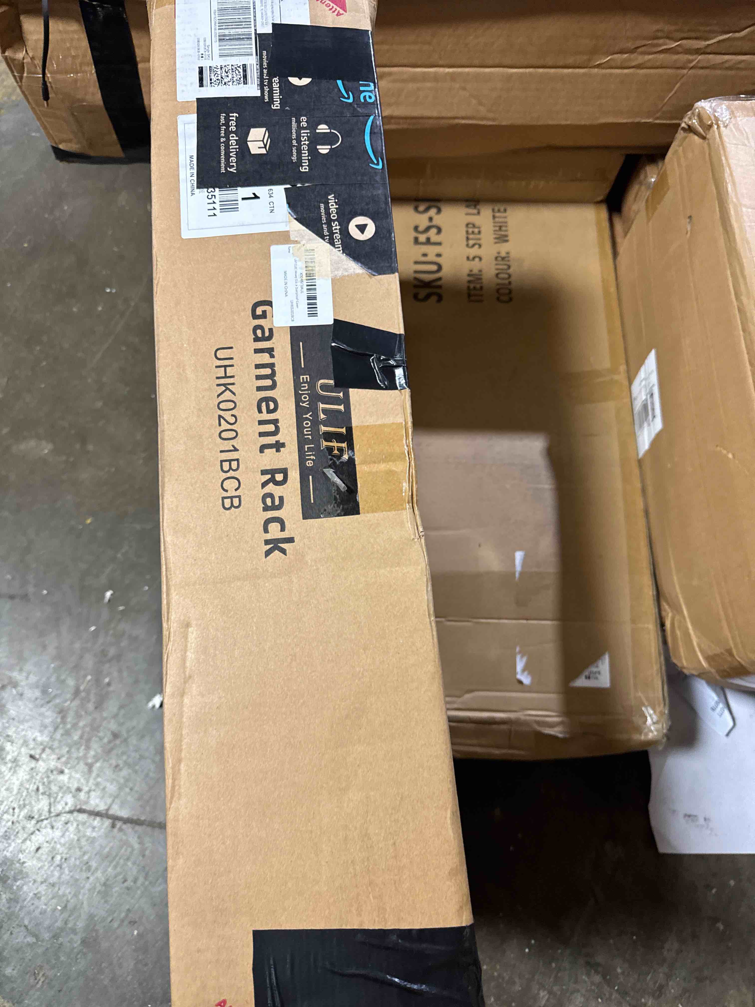 Condition photo showing New/Like New for ulif e12c pro heavy duty closet organizer system?freestanding clothing rack, adjustable garment rack 71" w x 16" d x 76.5" h holds 960 lbs, black rack with black dustproof cover black rack with black cover e12c pro