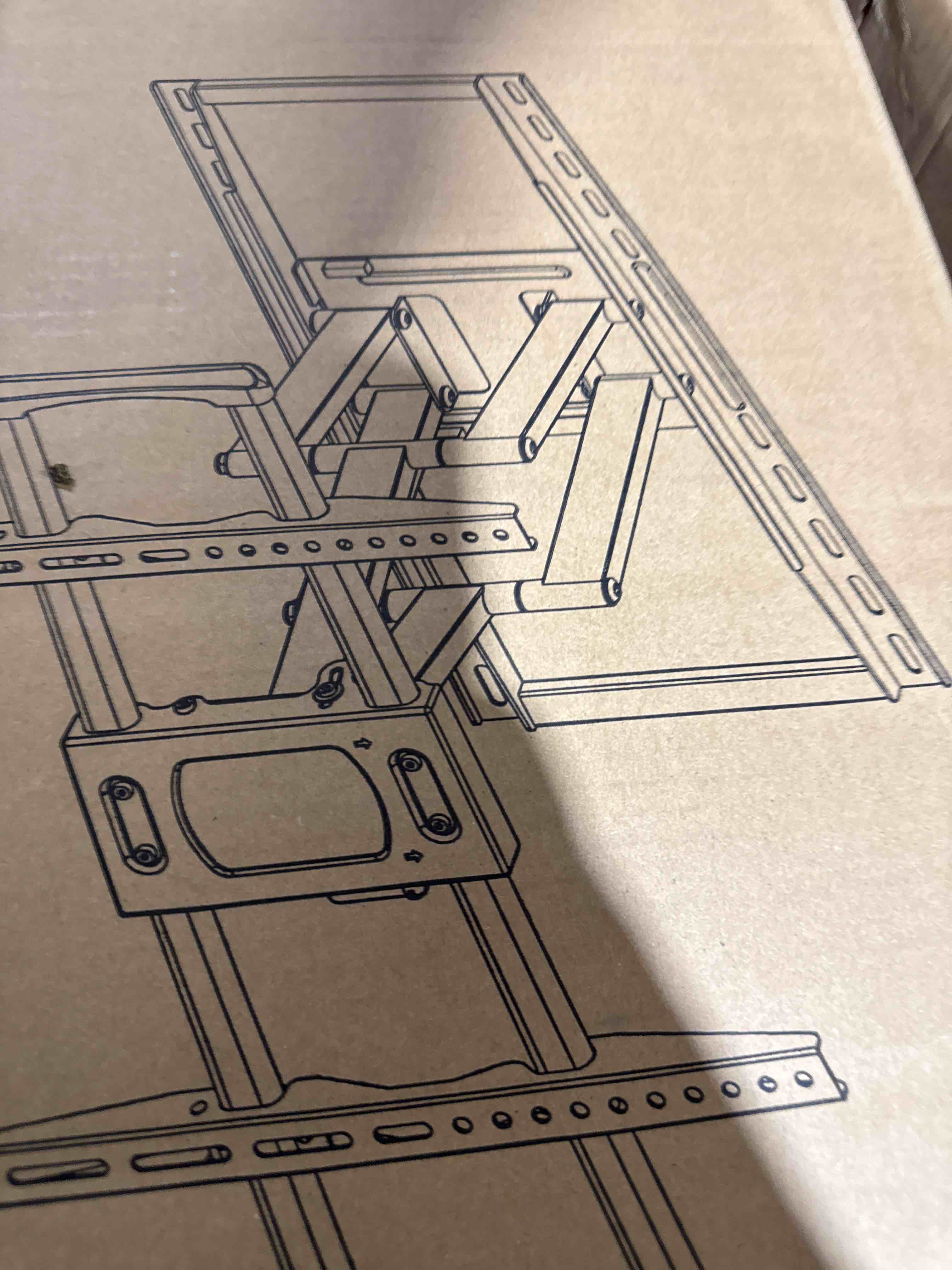 Condition photo showing New/Like New for mounting dream full motion tv wall mount for most 42-90 inch tvs, heavy duty wall mount tv bracket with 6 strong articulating arms, max vesa 600x400mm, up to 132lbs, fits 16/18/24'' wood studs, md2298 for 42" to 90" tvs, 24" studs