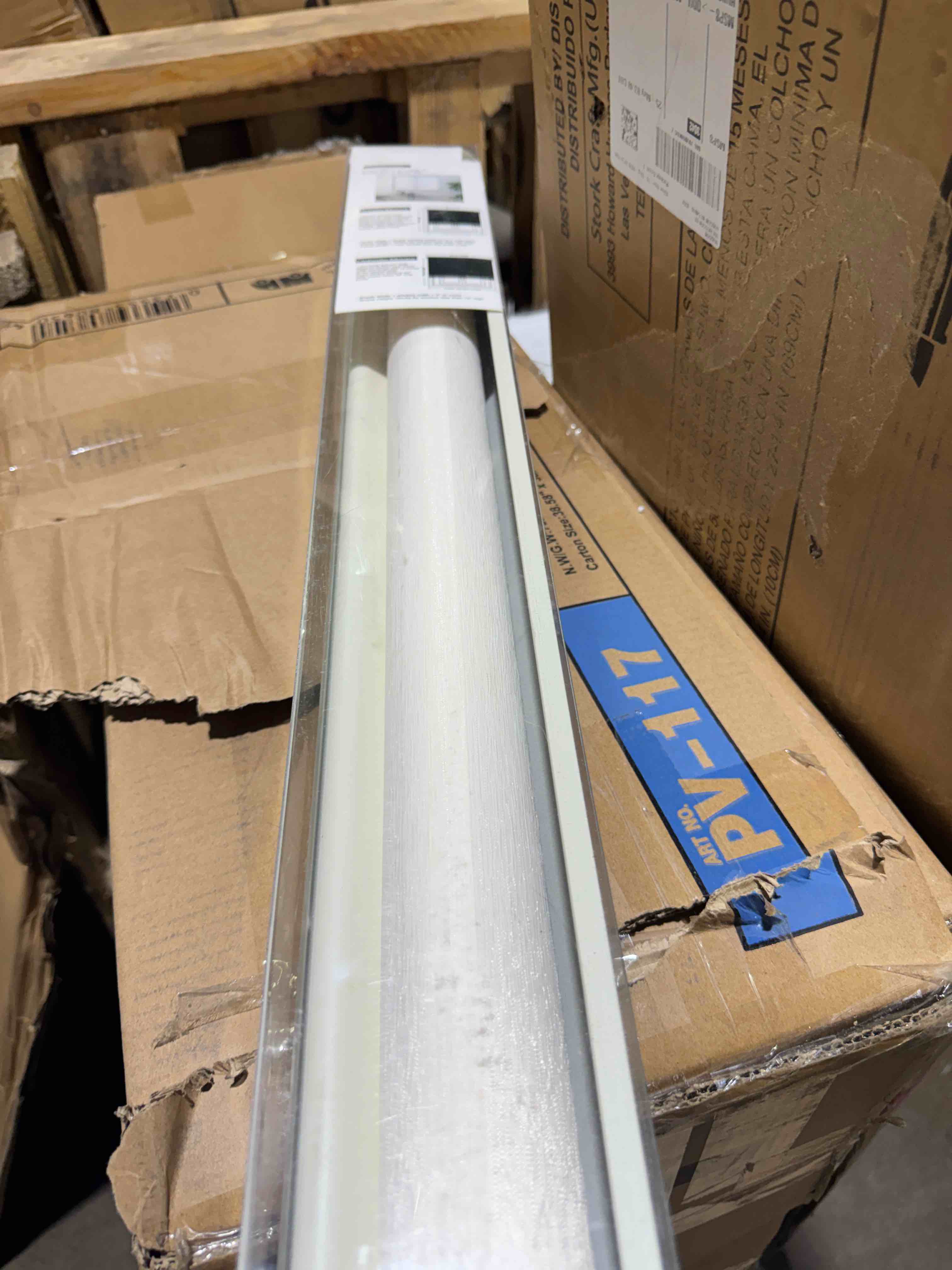 Condition photo showing New/Like New for royal shade blackout shades for windows, free-stop cordless roller shades, thermal-insulated window blinds, easy install pull-down window shades for home, office, bedroom (grey, 34" w x 72" h)