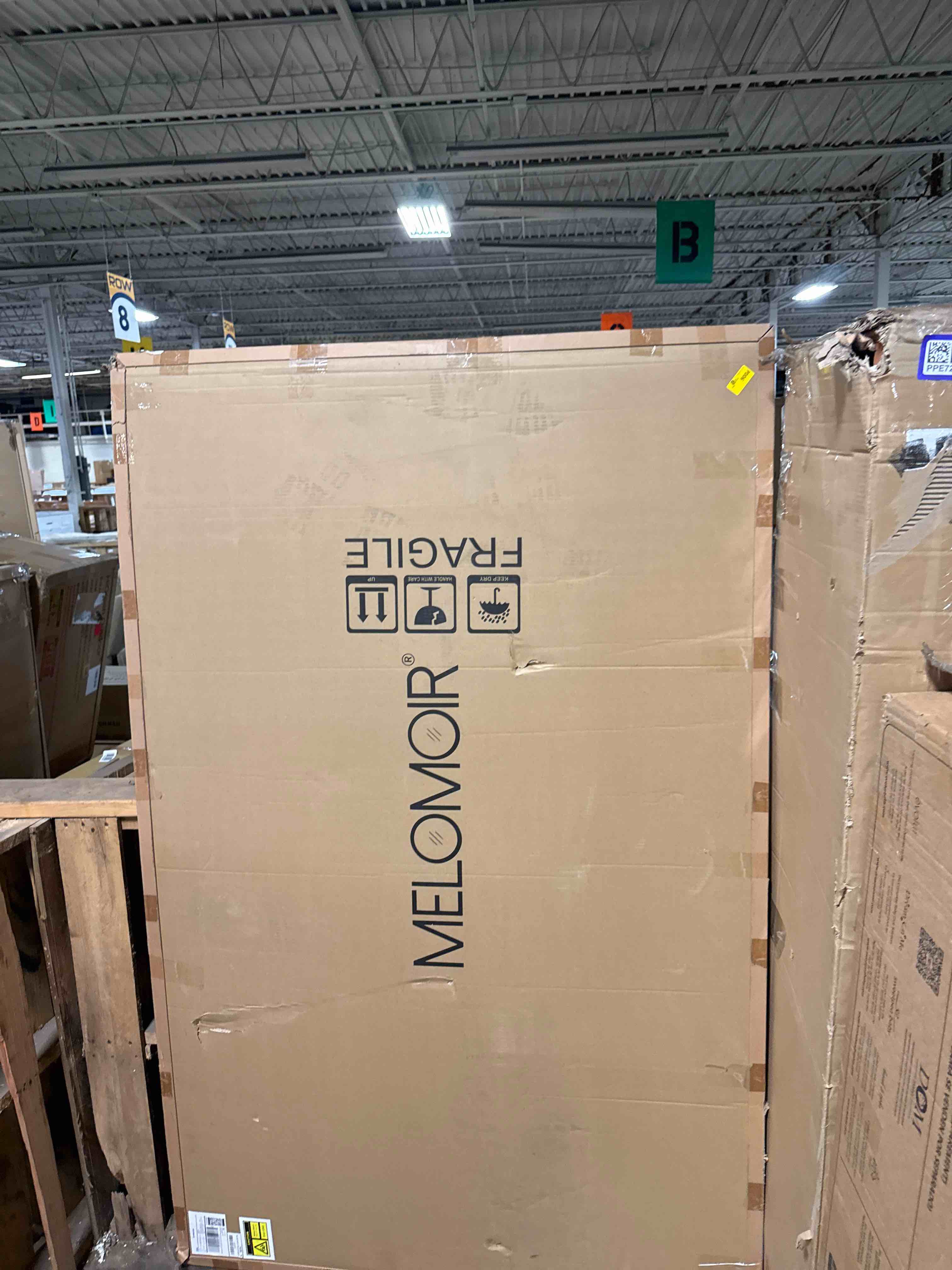 Condition photo showing New/Like New for melomoir full length mirror, 44"x72" oversized floor mirror freestanding, large full body mirror for bedroom living room home gym, gold mirror full length with tempered glass, wall mirror full length