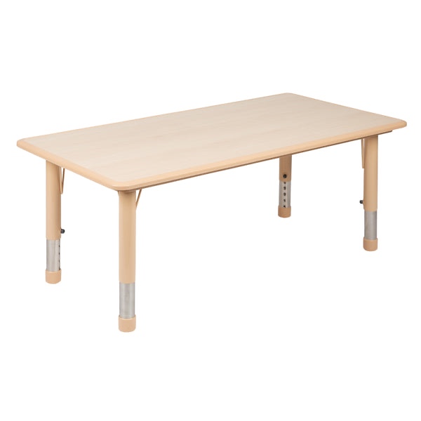23.625"w x 47.25"l rectangular plastic height adjustable activity table (table top only)