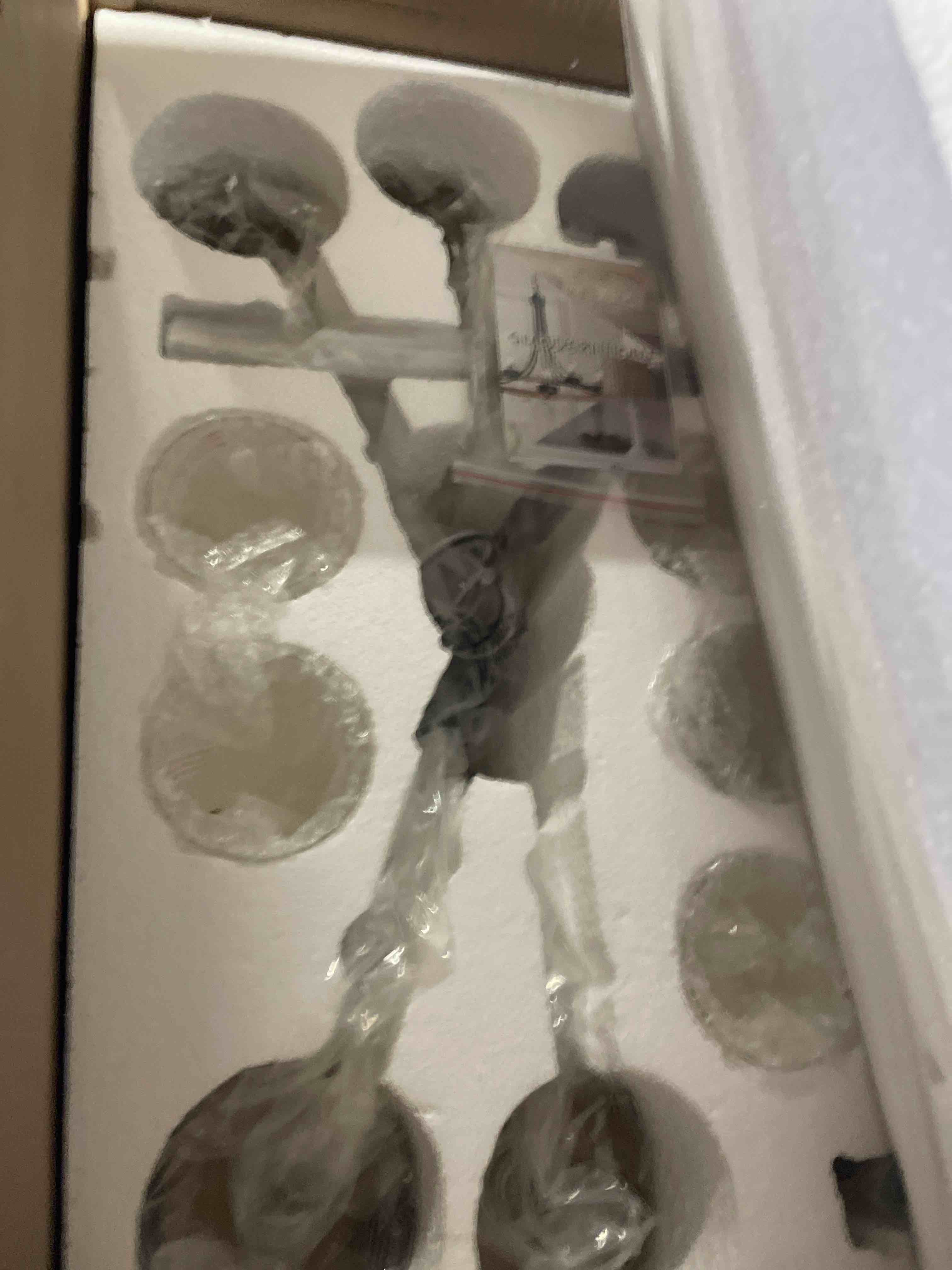 Condition photo showing New/Like New for maxax 5 lights wagon wheel chandelier, rustic farmhouse ceiling light, round wood kitchen island adjustable hanging lighting, e12 base, clear glass, for dinning room, living room, wooden
