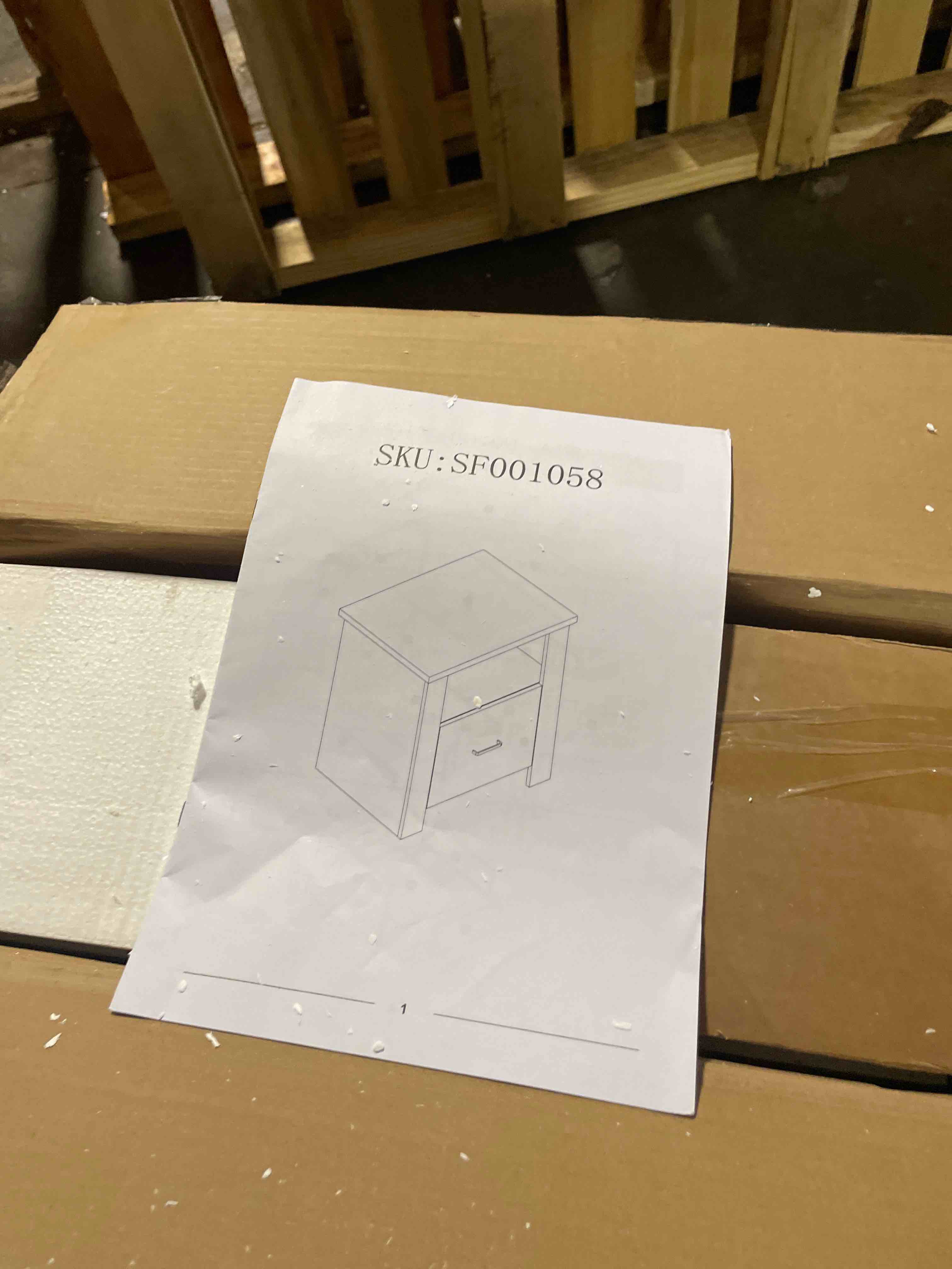 Condition photo showing New/Like New for 4ever2buy 23” nightstand with storage, large bedside table end table with drawer, wide night stand end table for bedroom living room, white