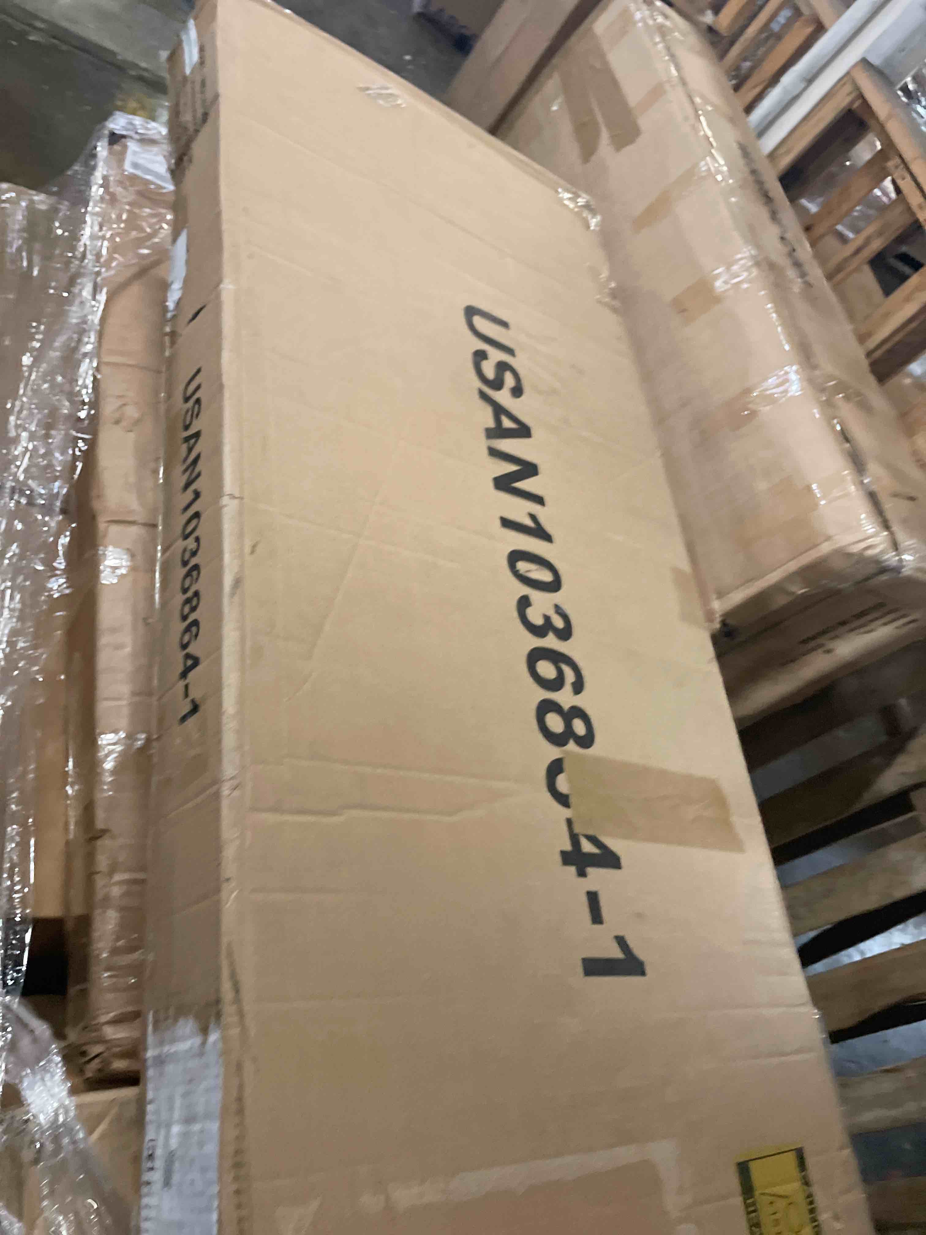 Condition photo showing New/Like New for olixis full size bed frame, 12 in heavy duty platform bedframe, underbed storage, 1000 lbs capacity, no box spring needed, wooden slats,easy assembly, honey finish