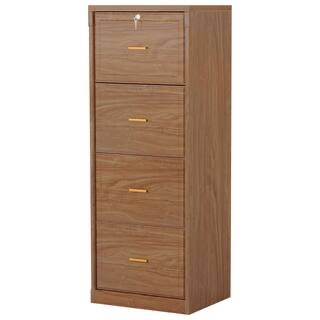 Condition photo showing Good Condition for cindy 4-drawer brown wood 22.8 in. w storage home office lateral vertical file cabinet a4/letter/legal size
