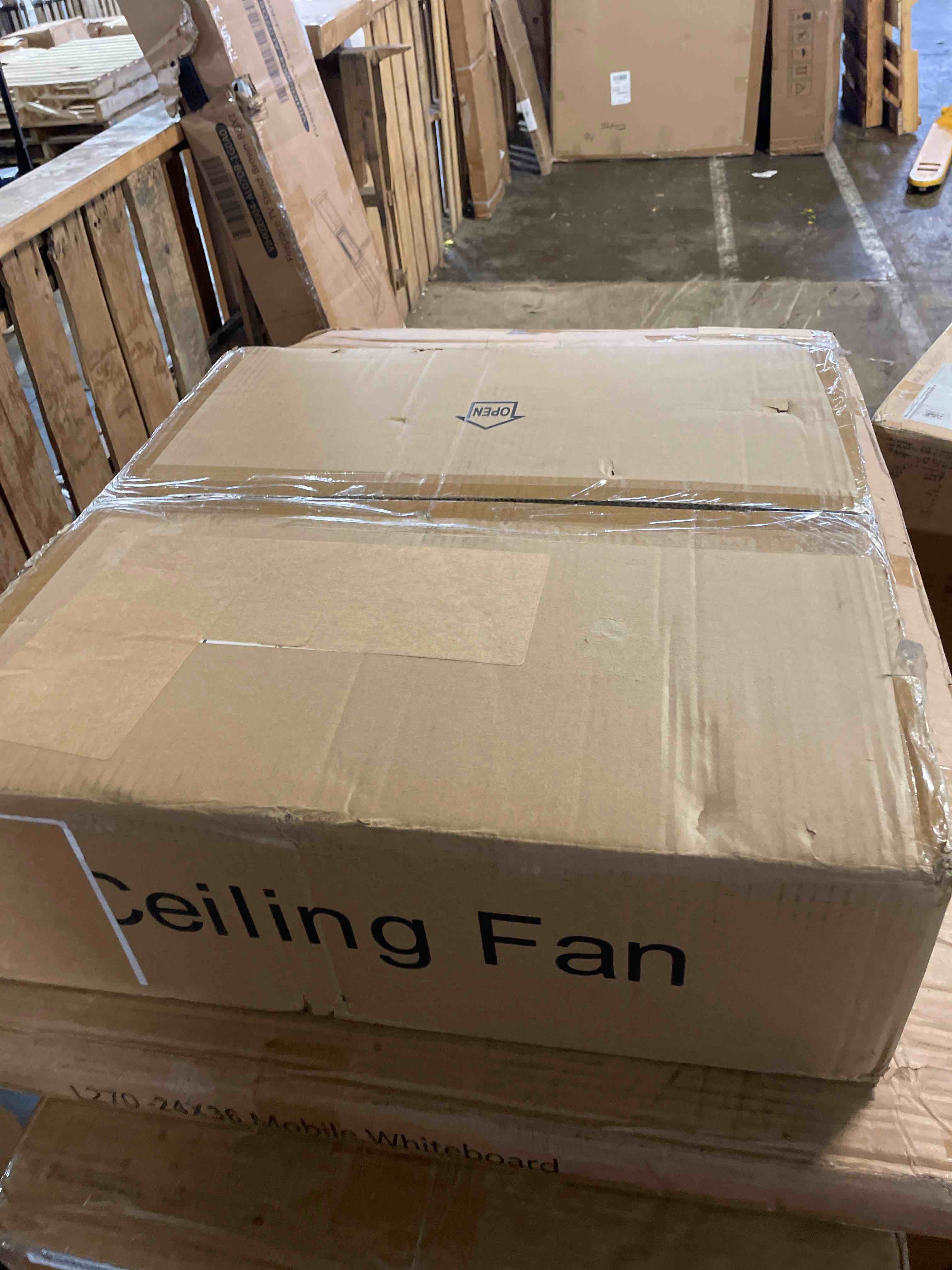 Condition photo showing New/Like New for zmishibo ceiling fans with lights and remote, 19.7'' low profile ceiling fan, 3000-6000k dimmable modern flush mount led fan light, 6 wind speeds, black fandelier ceiling fans for bedroom