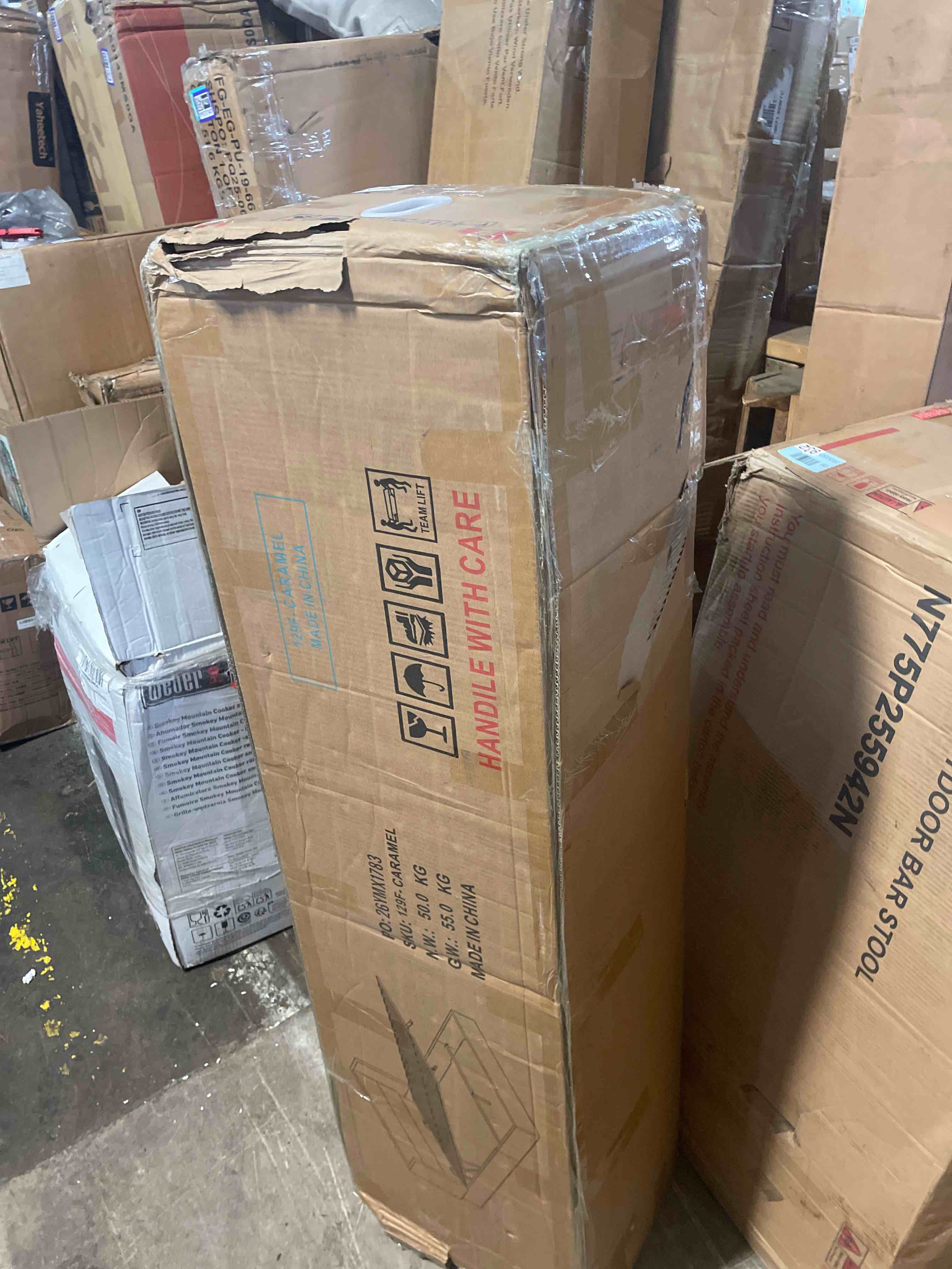 Condition photo showing New/Like New for velocava full size hydraulic lift storage bed frame, beige linen upholstered platform bed with vertical panel headboard, hidden under-bed storage, wooden slat support, no box spring needed