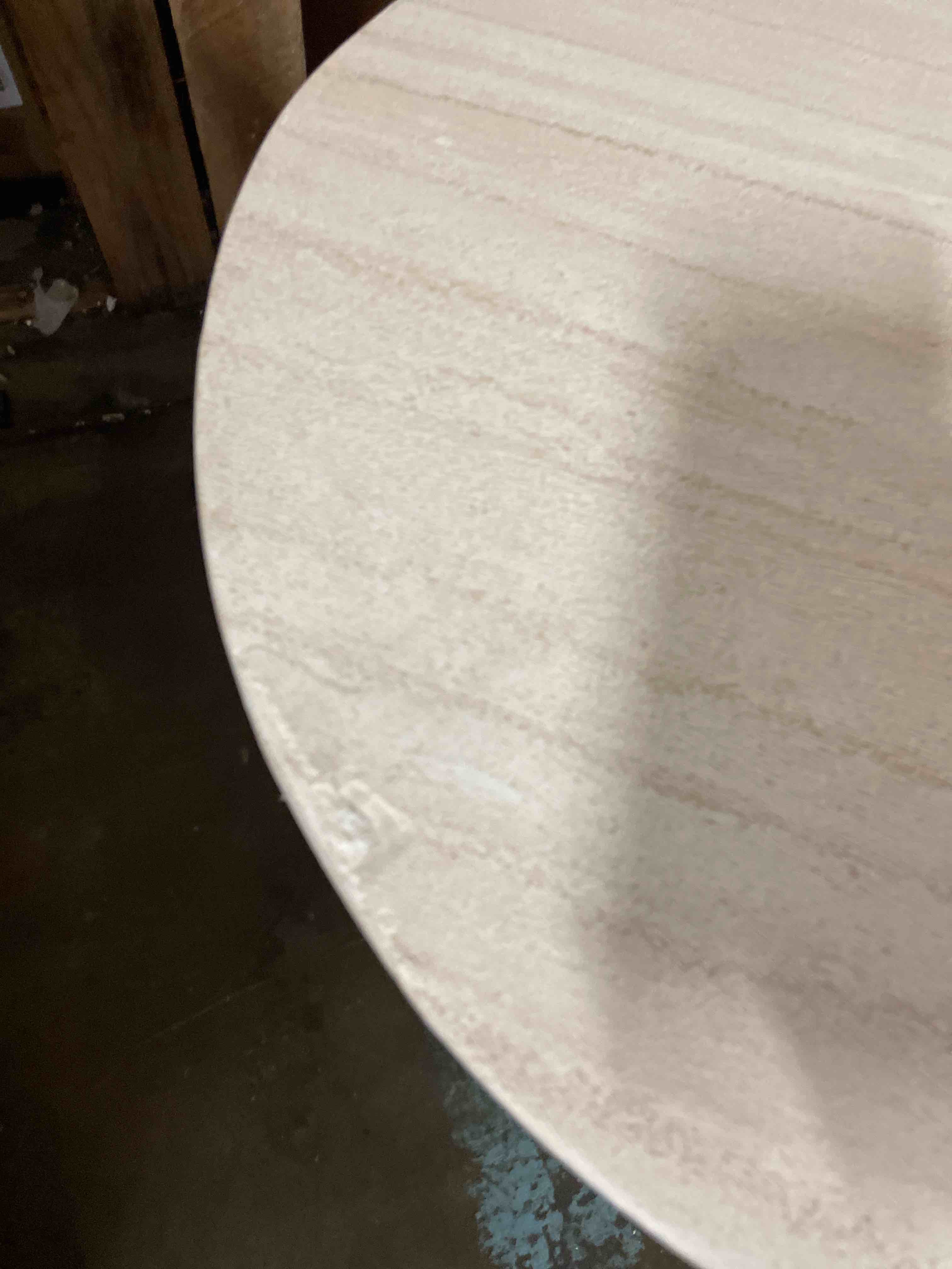 Condition photo showing Good Condition for (similar)stone side table,modernstone end table,gardenaccent table faux terrazzo accent table,round faux marble side table for balcony (marble-18)