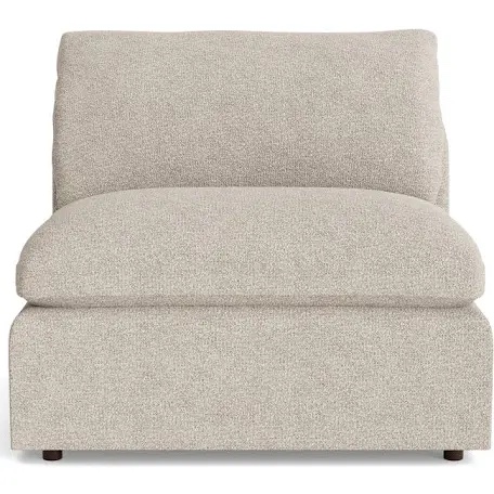 modern upholstered armless chair accent chair - beige