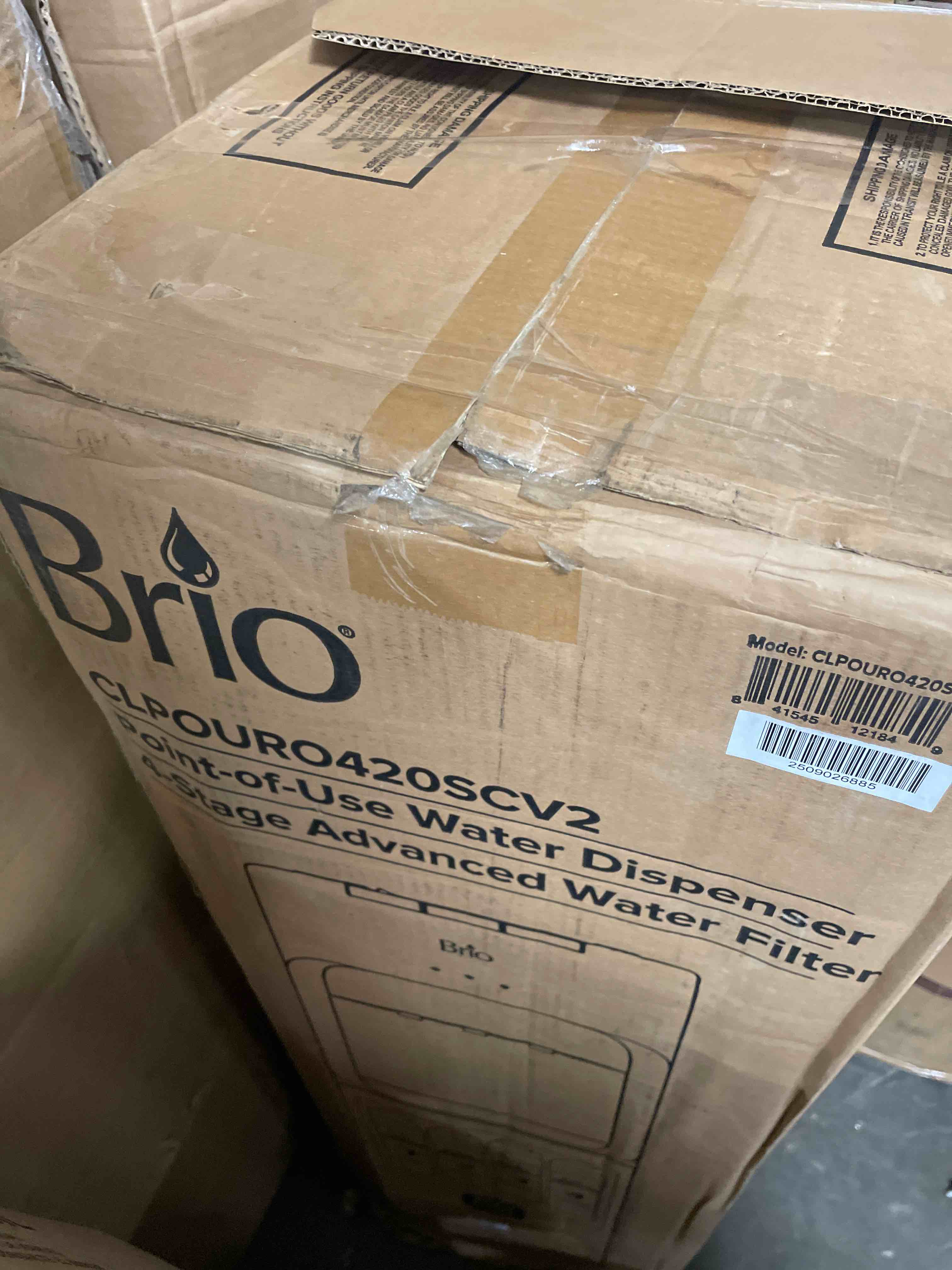 Condition photo showing As Is for brio commercial grade bottleless ultra safe reverse osmosis drinking water filter water cooler dispenser-3 temperature settings hot, cold & room water - ul approved – point of use silver reverse osmosis filtration