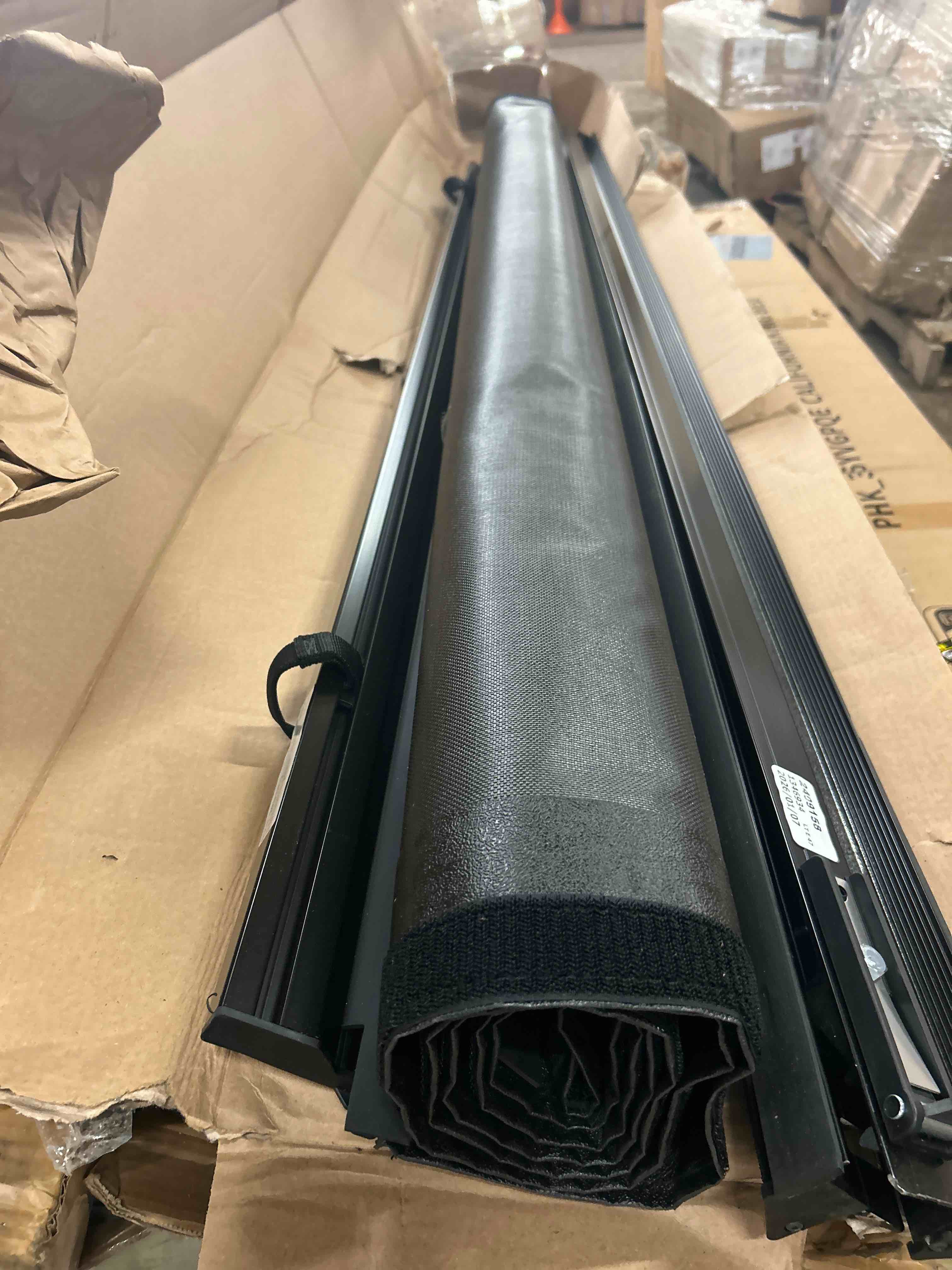 Condition photo showing New/Like New for soft roll-up tonneau cover replacement for 2009-2025 dodge ram 1500 2500 | 5.7ft w/o rambox full bed access 6063 aluminum powder-coated rails with rubber seals weatherproof includes led lamp