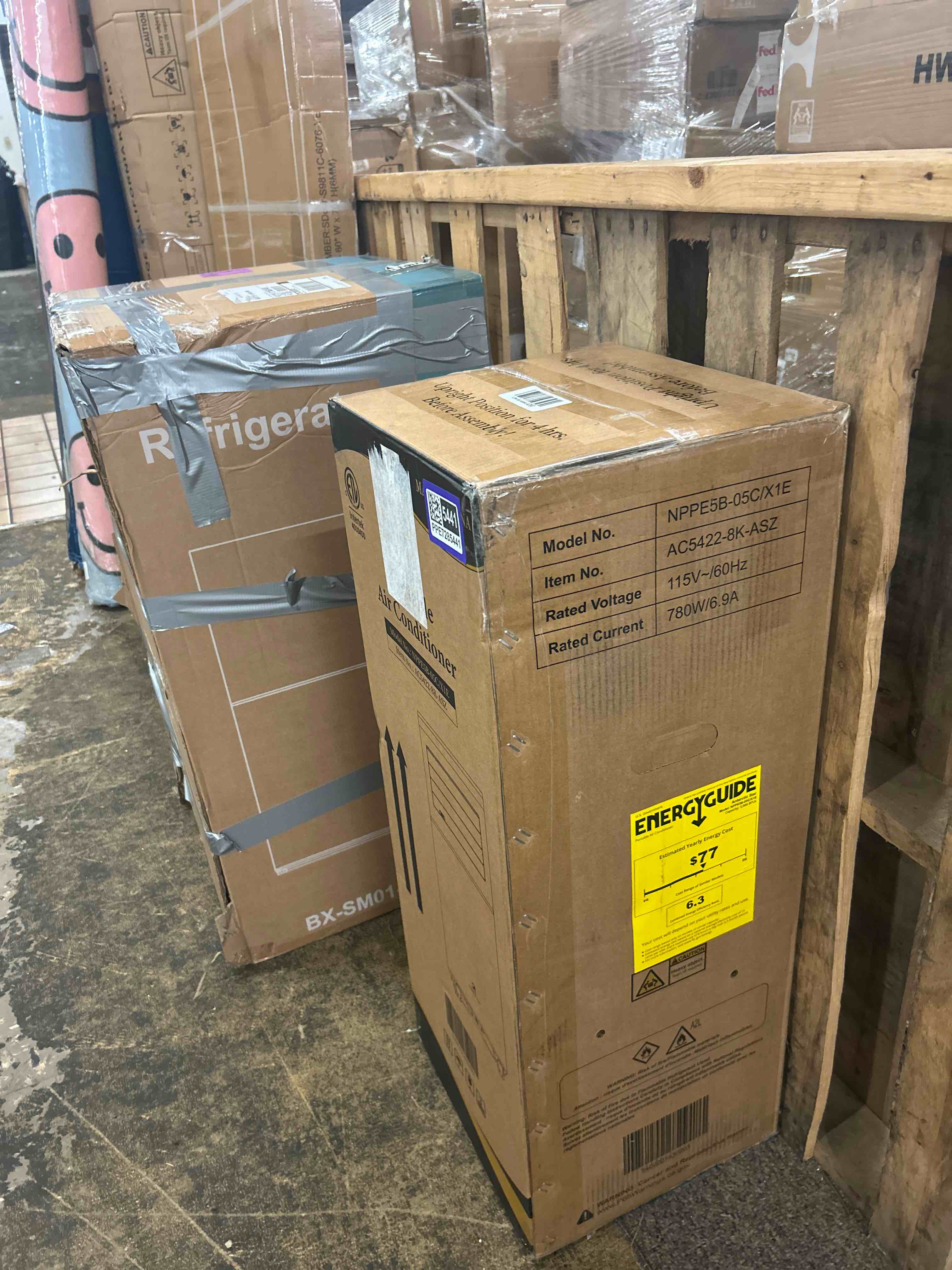 Condition photo showing New/Like New for electactic portable air conditioner, 8050 btu portable ac unit cools up to 350 sq.ft, quiet 4-in-1 air conditioner with cooling, fan & dehumidifier, remote control, sleep mode, 24h timer