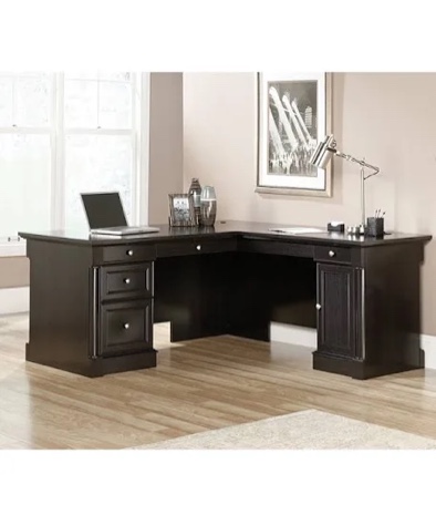 Condition photo showing New/Like New for sauder palladia l-desk, wind oak finish