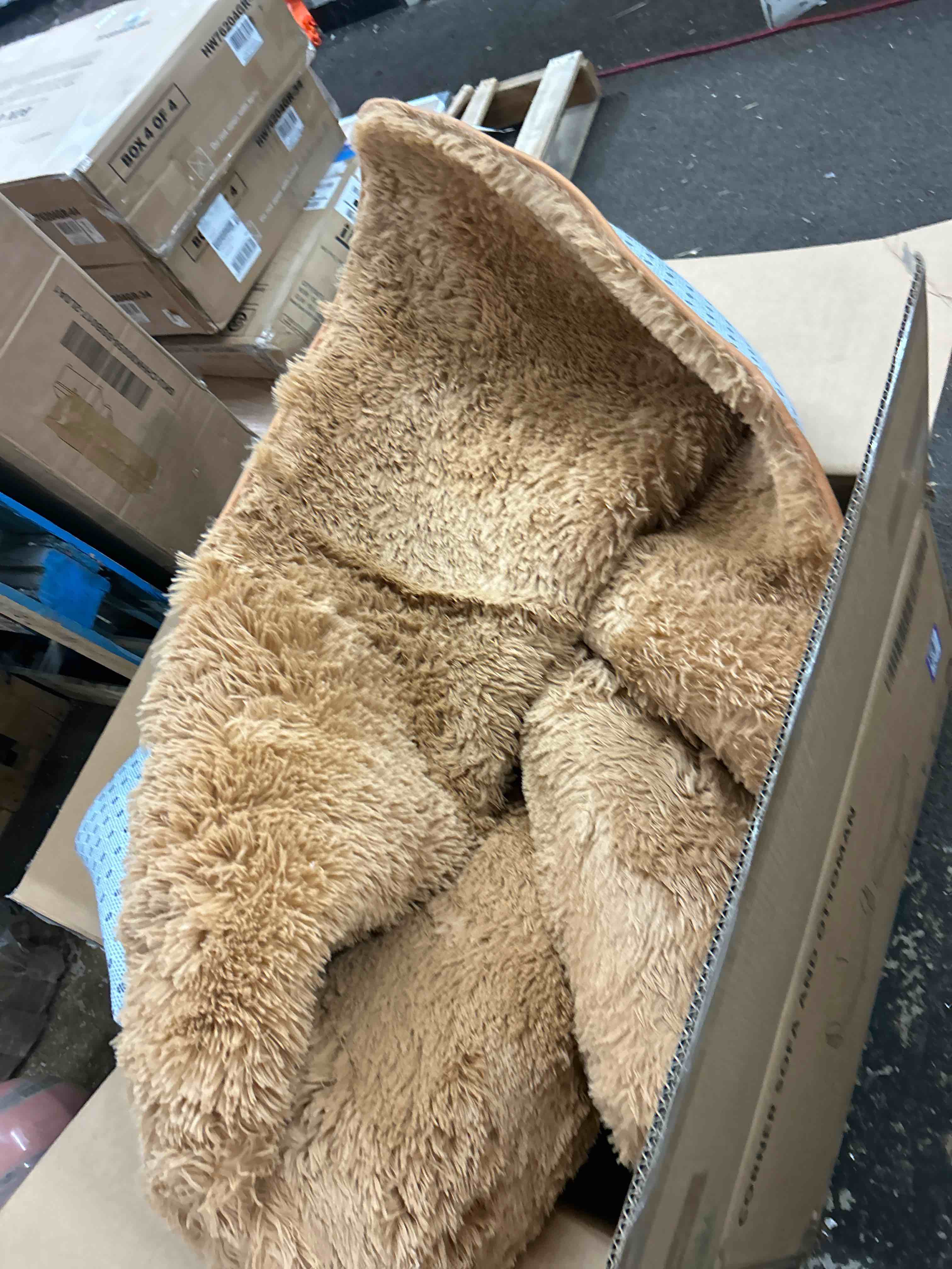 Condition photo showing New/Like New for olanly 6x9 machine washable large area rugs for living room, bedroom, soft fluffy shaggy bedside rug, indoor floor carpet for kids girls and boys, dorms, nursery, home decor aesthetic, khaki