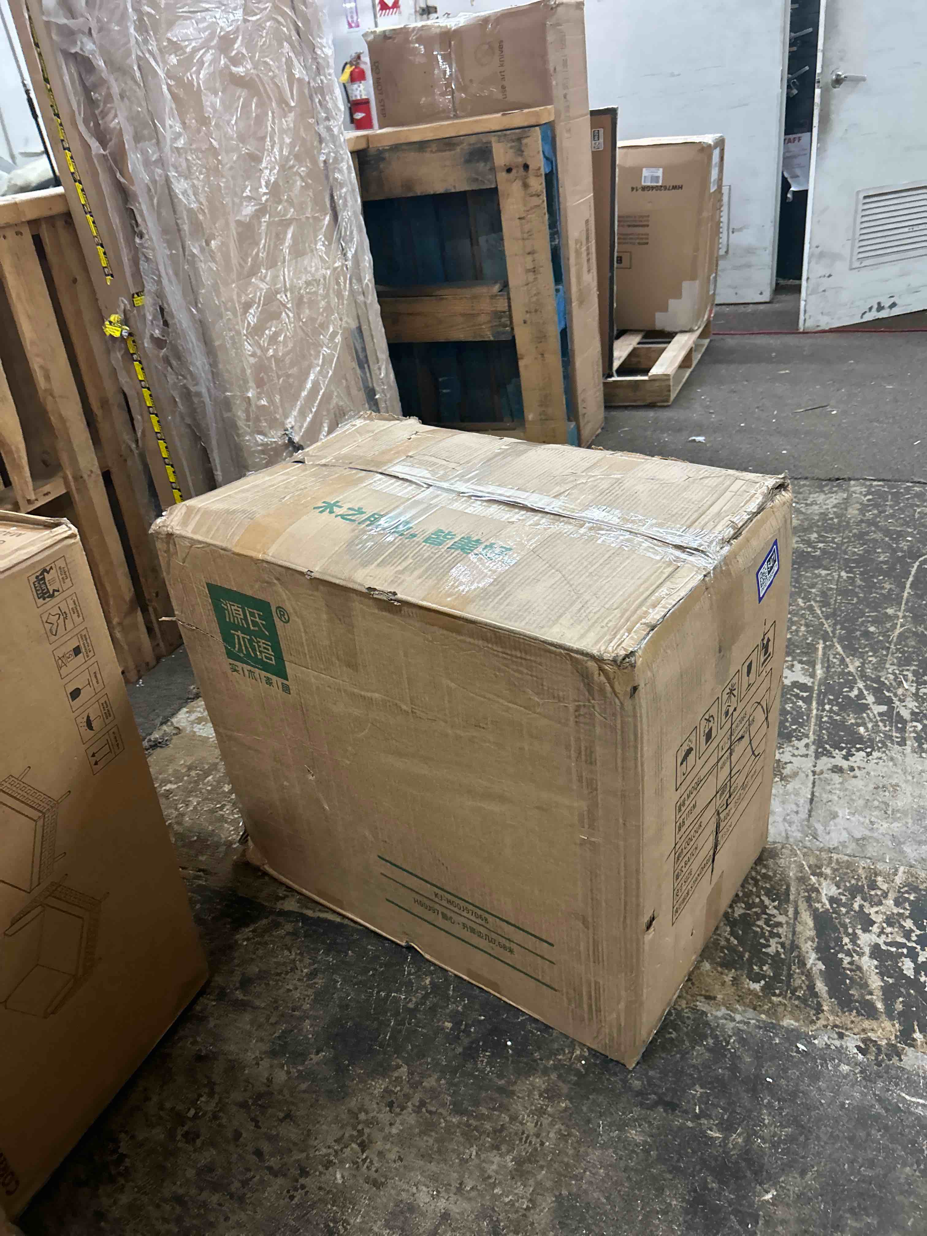 Condition photo showing New/Like New for solid wood side table with wheels, rolling side table with tilting storage top, multi-functional storage cabinet with ample space for living room, bedroom(fully assembled furniture, walnut)