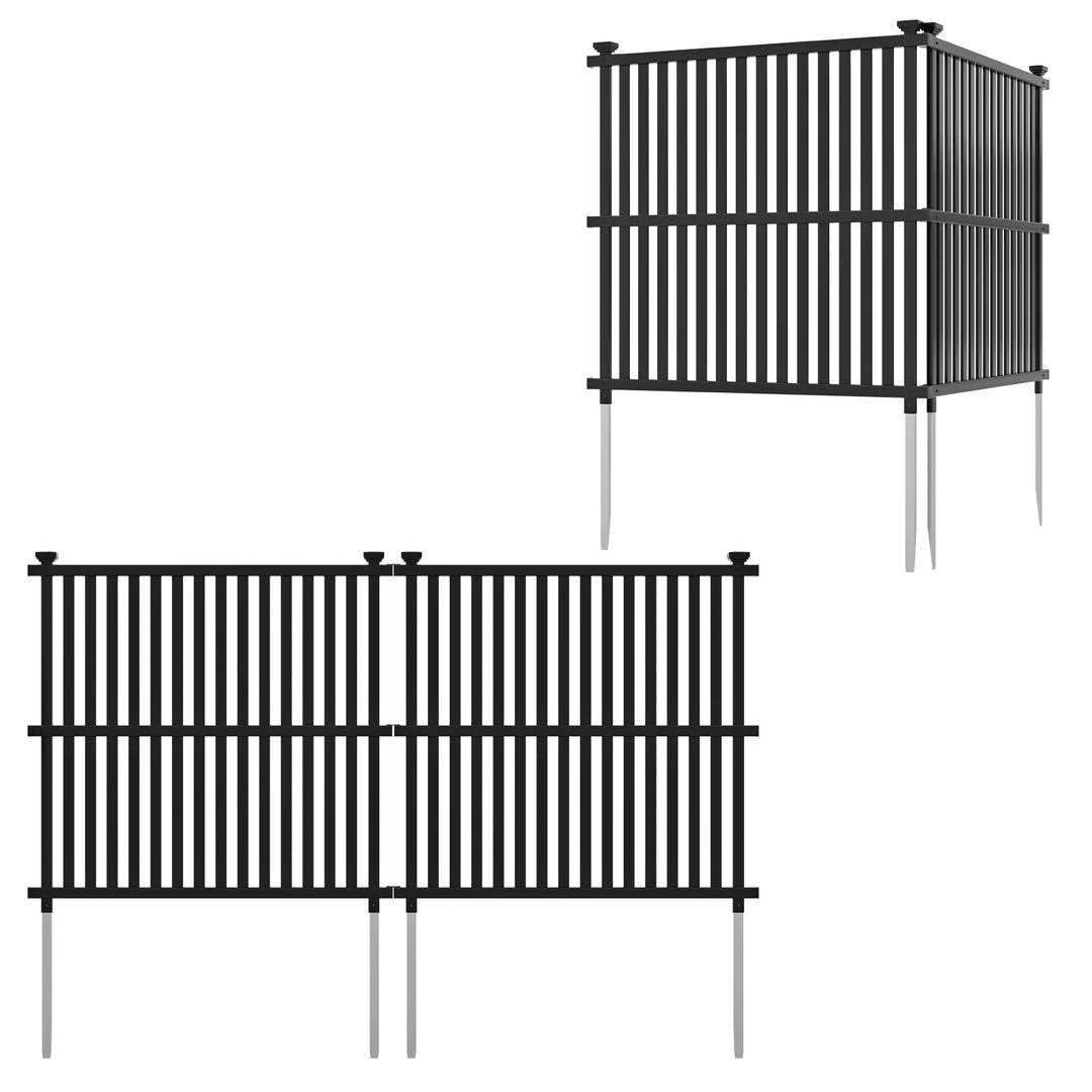 Condition photo showing New/Like New for giantex air conditioner fence 2/4 panels - 45''w x 45''h outdoor fence privacy screen with metal stakes