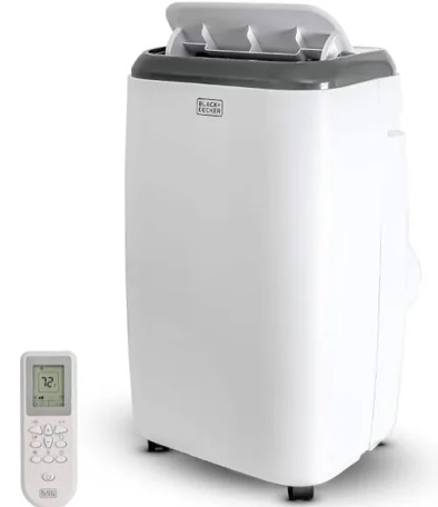 Condition photo showing New/Like New for black+decker 8 000 btu portable air conditioner up to 350 sq. with remote control white