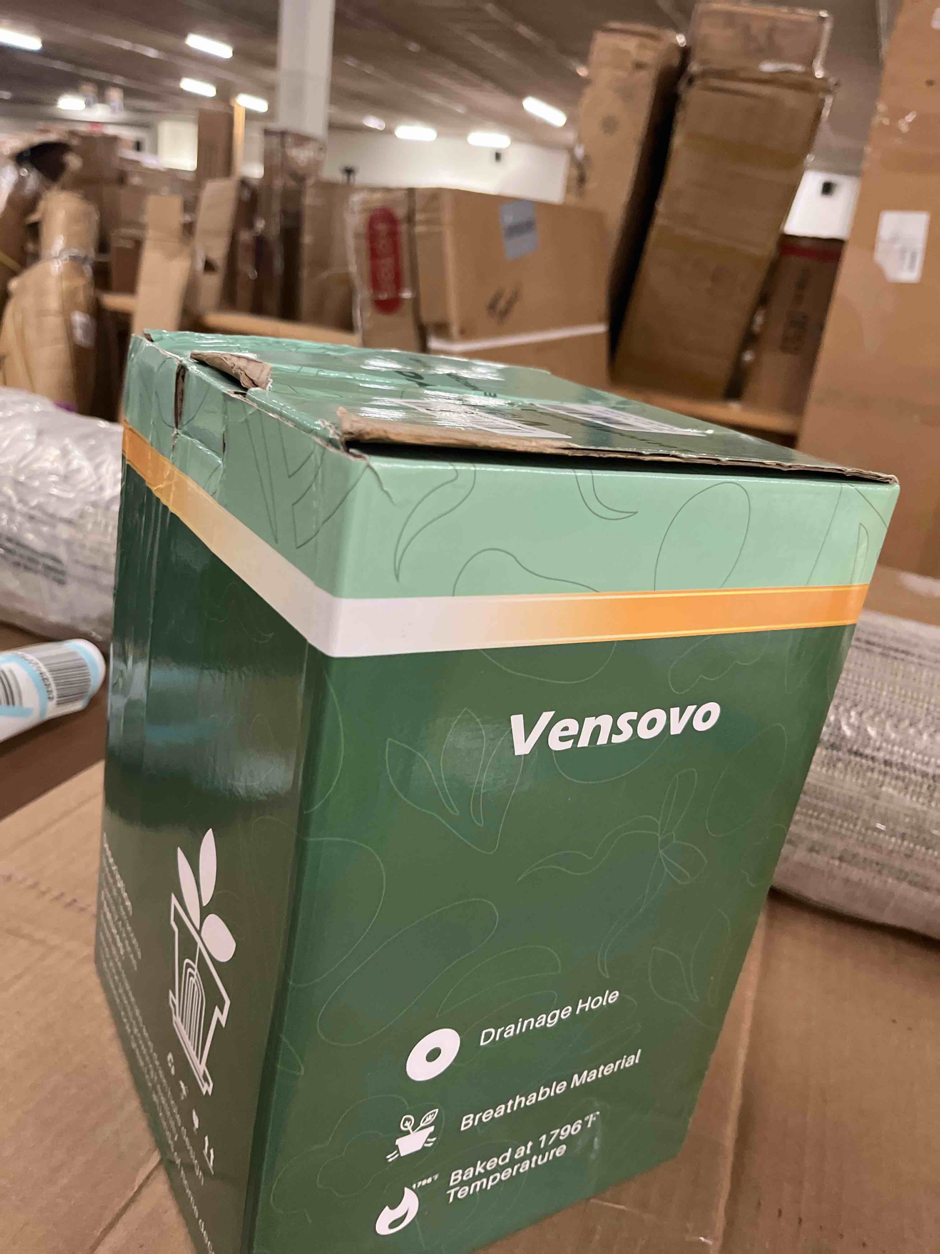 Condition photo showing New/Like New for vensovo 6 inch terracotta & clay pots for plant with saucer, 4 pack | medium terra cotta planter with drainage, flowerpot for indoor outdoor plants, crafts, wedding favor
