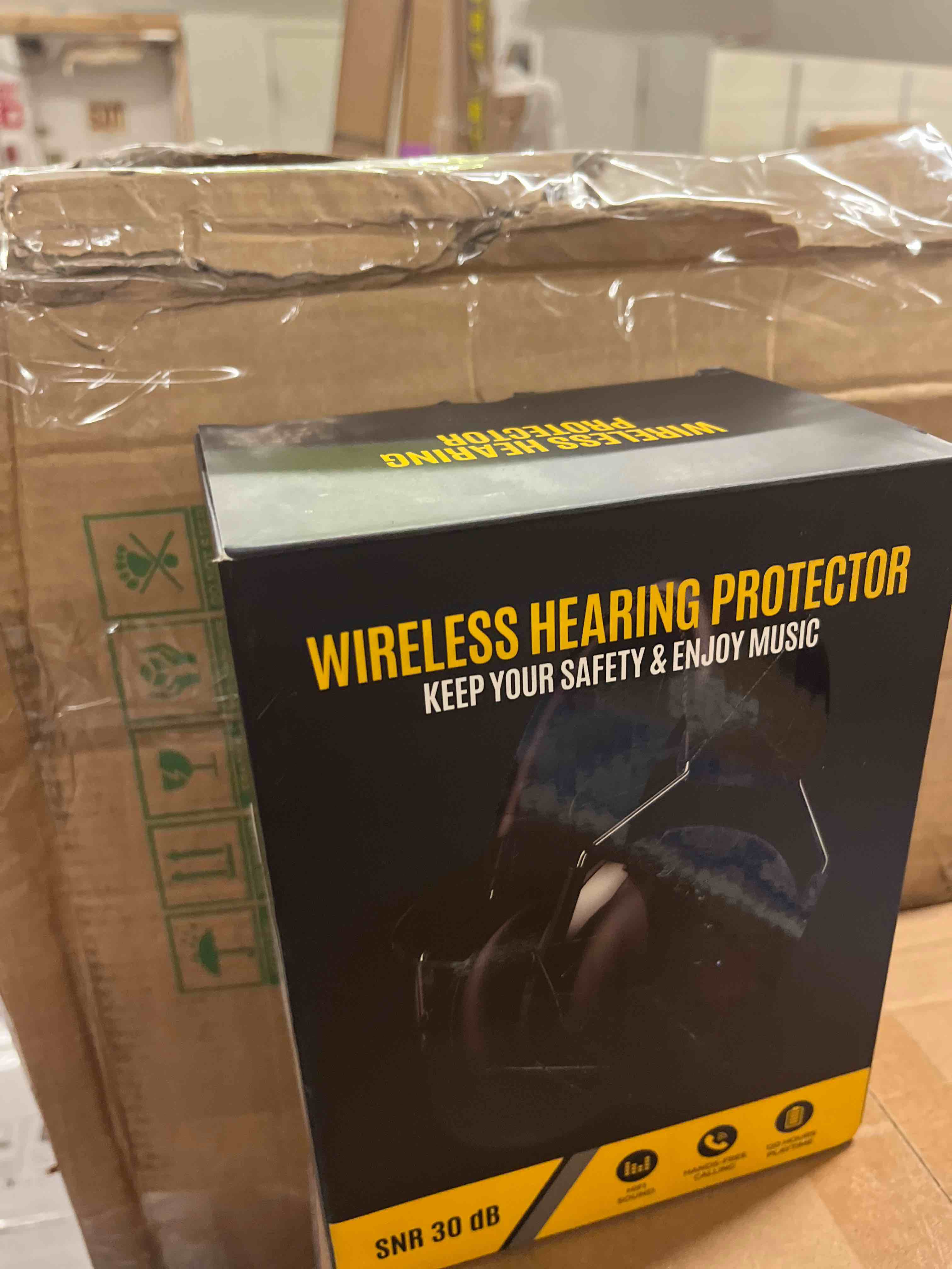 Condition photo showing New/Like New for kalence bluetooth 6.0 hearing protection with 120h working time, 30db safety earmuffs, rechargeable ear protection headphones with mic for mowing, workshops, construction, snowblowing, black