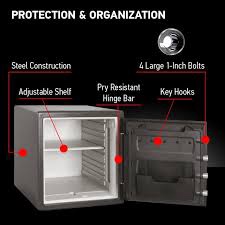 Condition photo showing New/Like New for sentrysafe sfw123dsb fire-resistant safe and water-resistant safe with dial combination 1.23 cu. ft