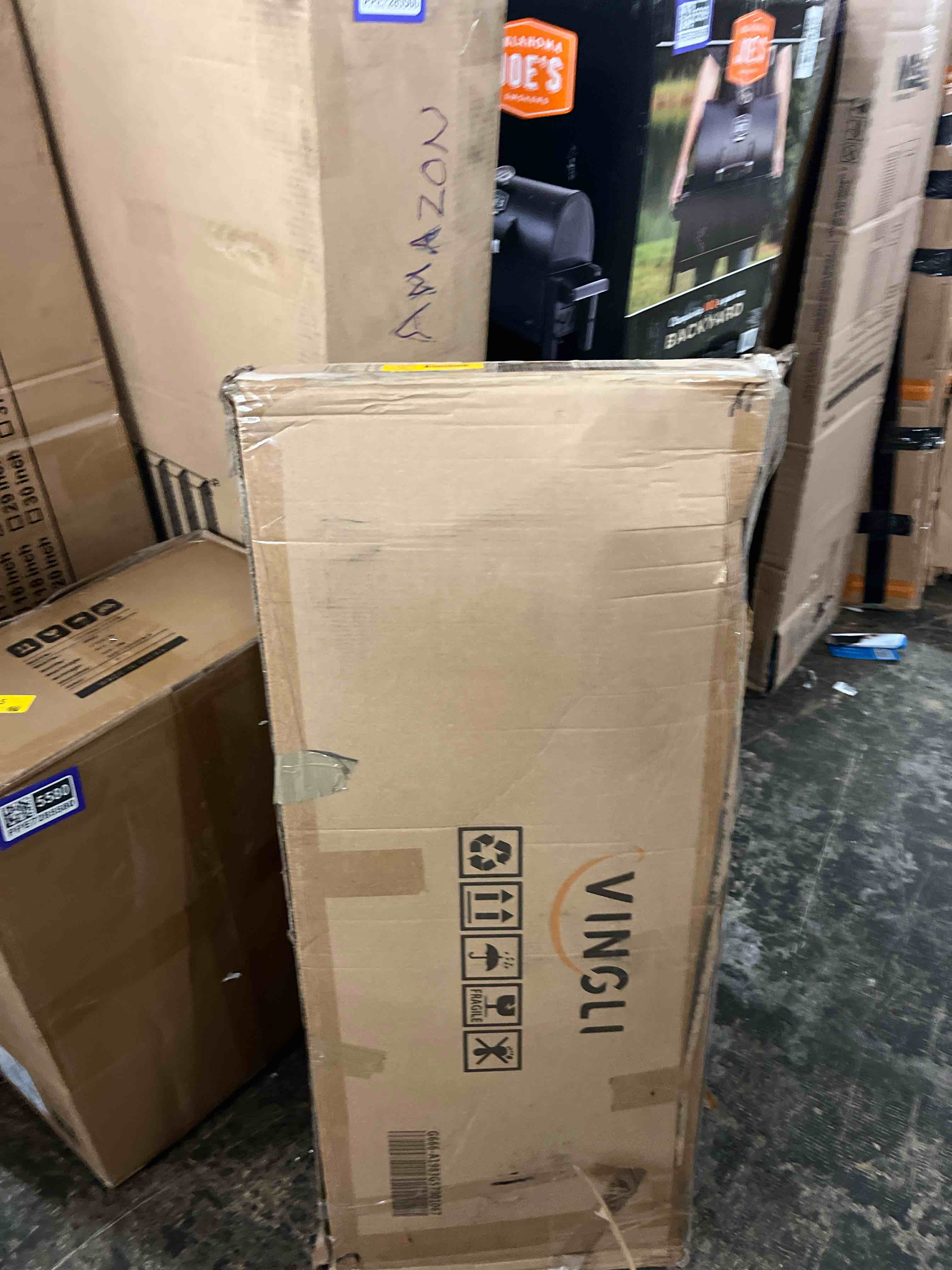 Condition photo showing New/Like New for vingli window awning door canopy exterior, 30" x 40" awnings for doors polycarbonate cover patio door awning rain snow sunlight protection hollow sheet (brown board & black bracket)