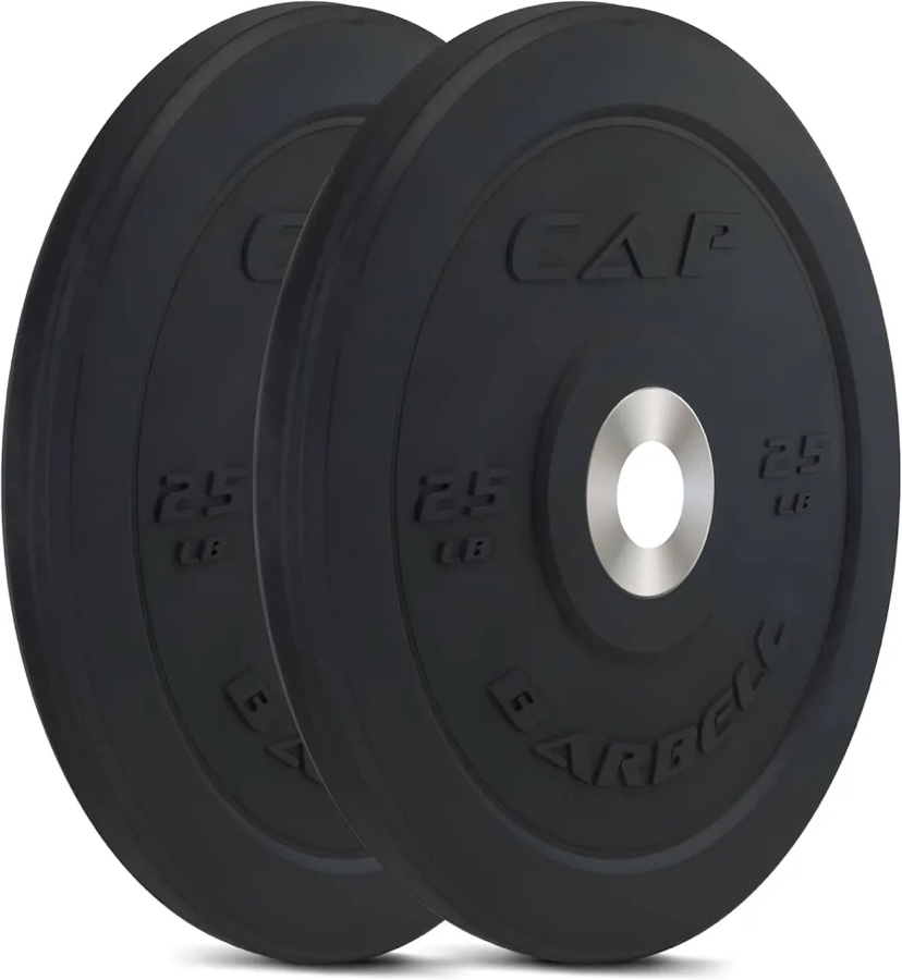 Condition photo showing New/Like New for cap barbell rubber olympic bumper plate 10lb pair