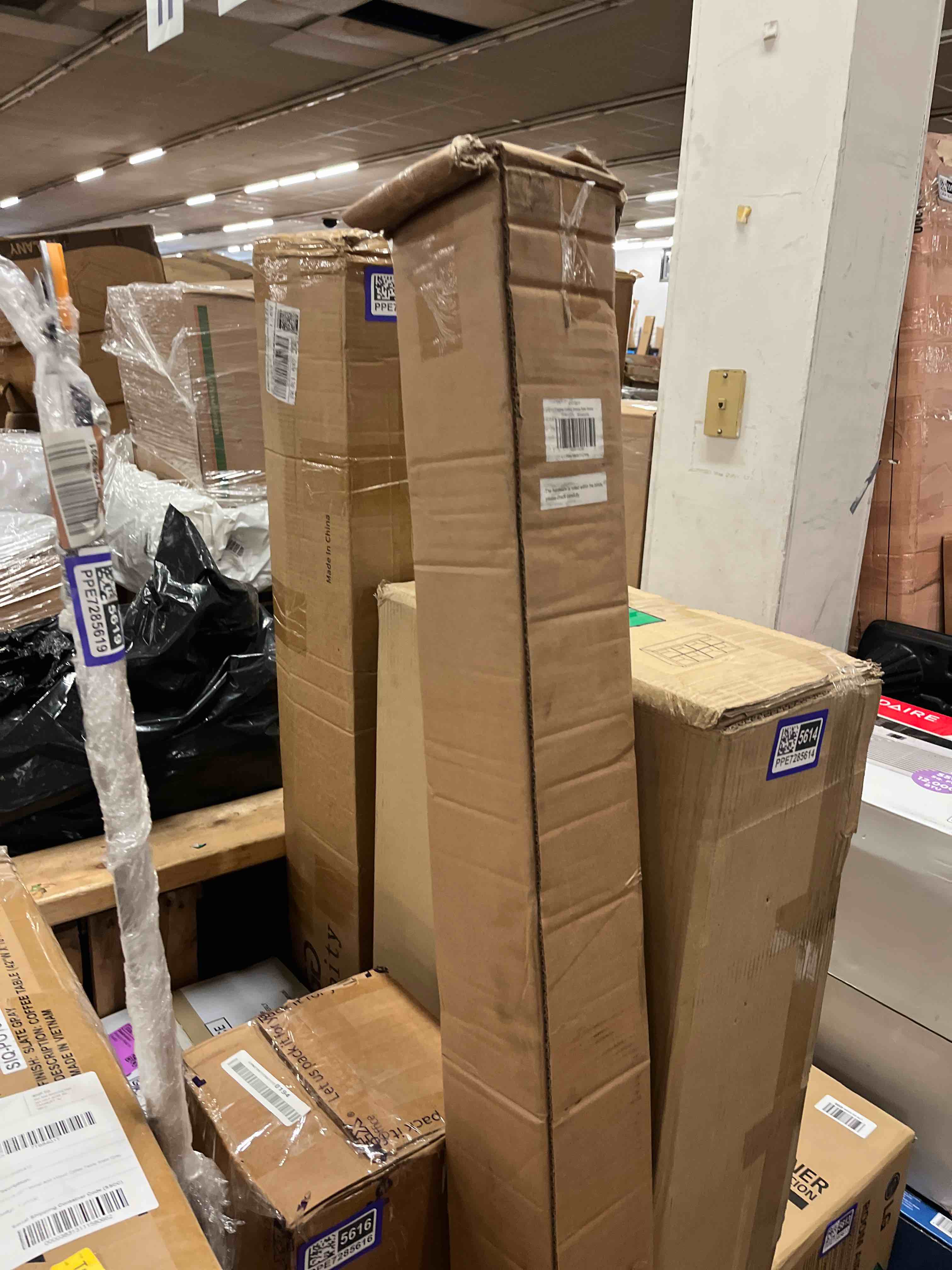 Condition photo showing New/Like New for lazblinds cordless bamboo roller shades, 71" w x 70" h, brown206